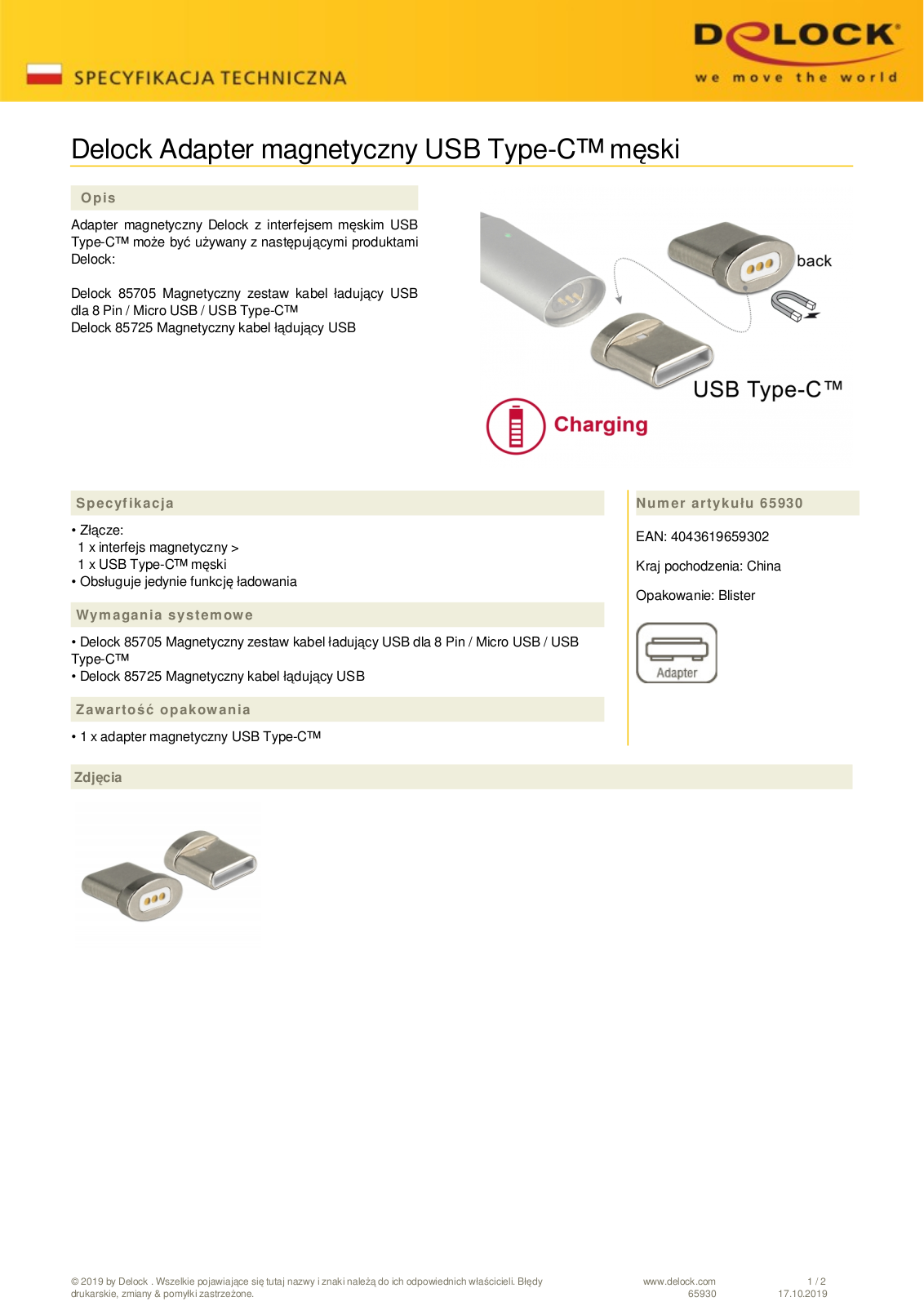DeLOCK magnetic USB-C plug for User Manual - ManualMachine.com