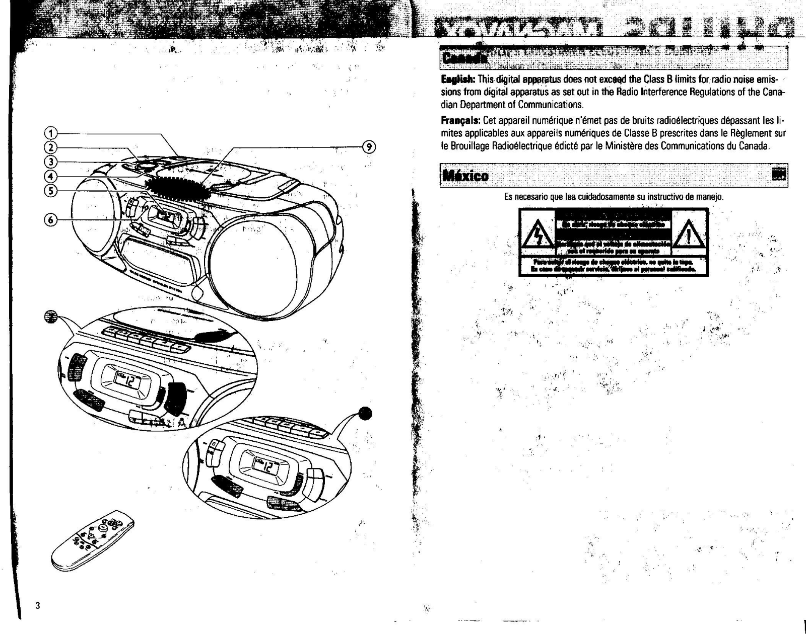 Philips AZ1208, AZ1203 Owner's Manual