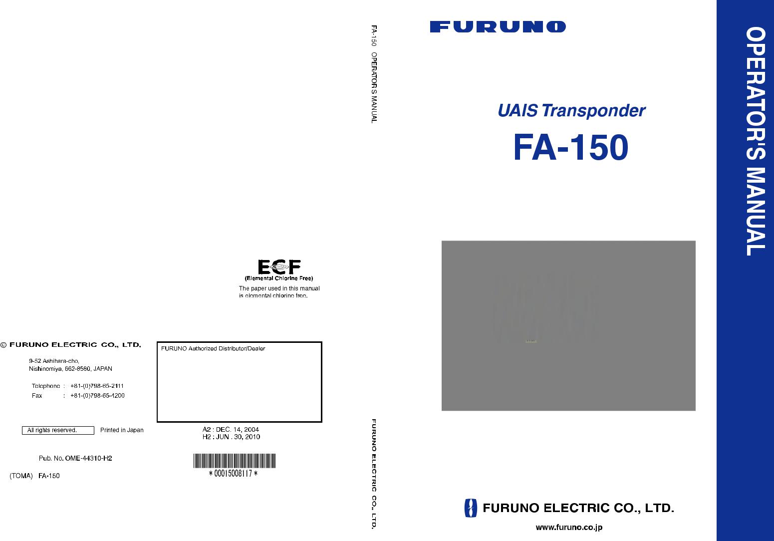 Furuno FA-150 User Manual