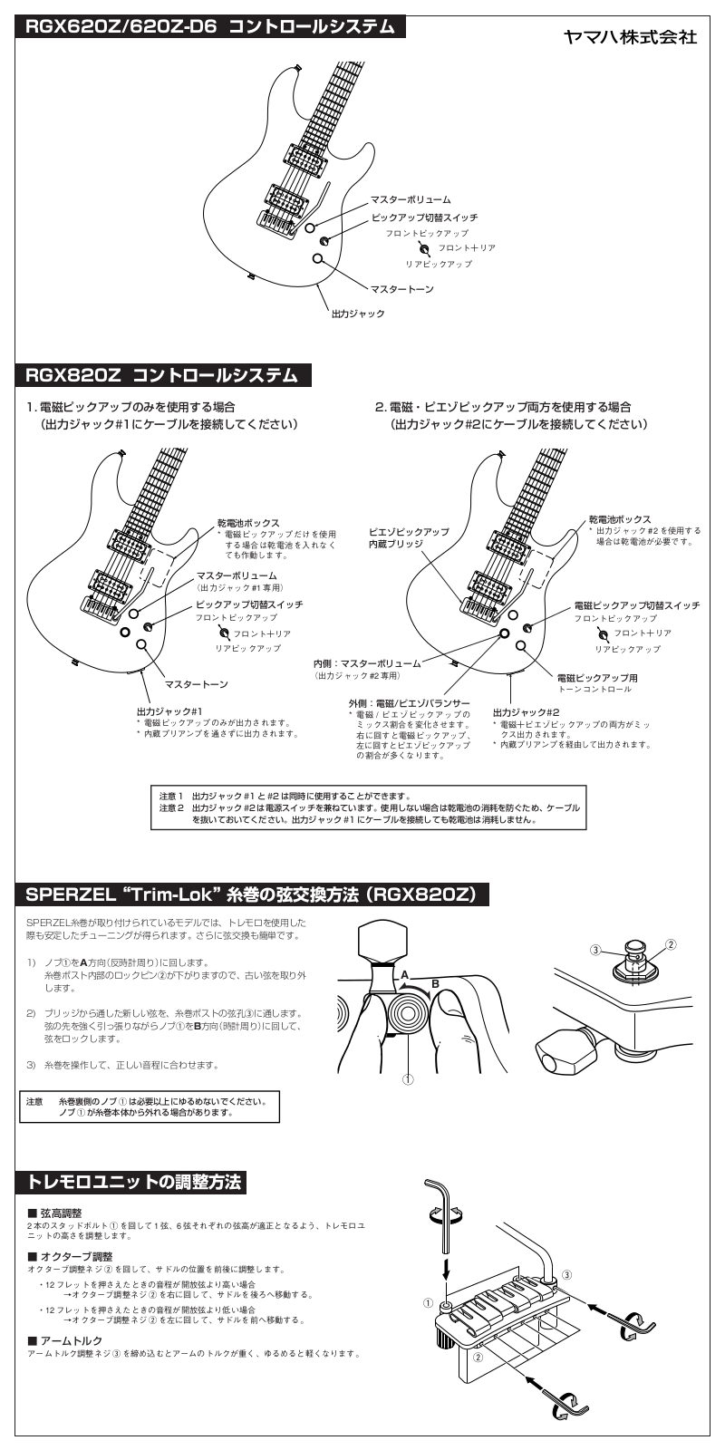 Yamaha RGX620Z User Manual