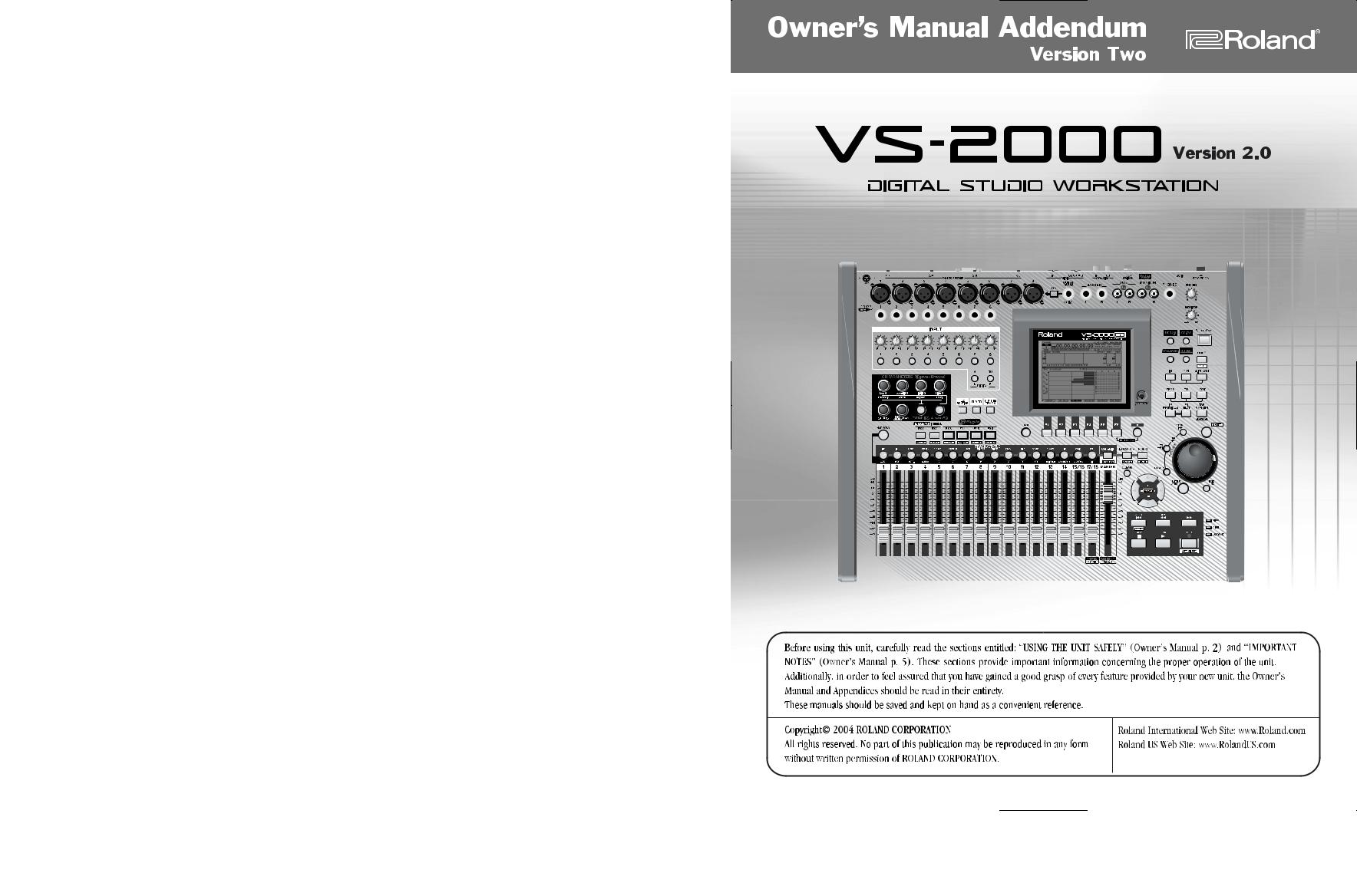 Roland VS 2000CD Service Manual