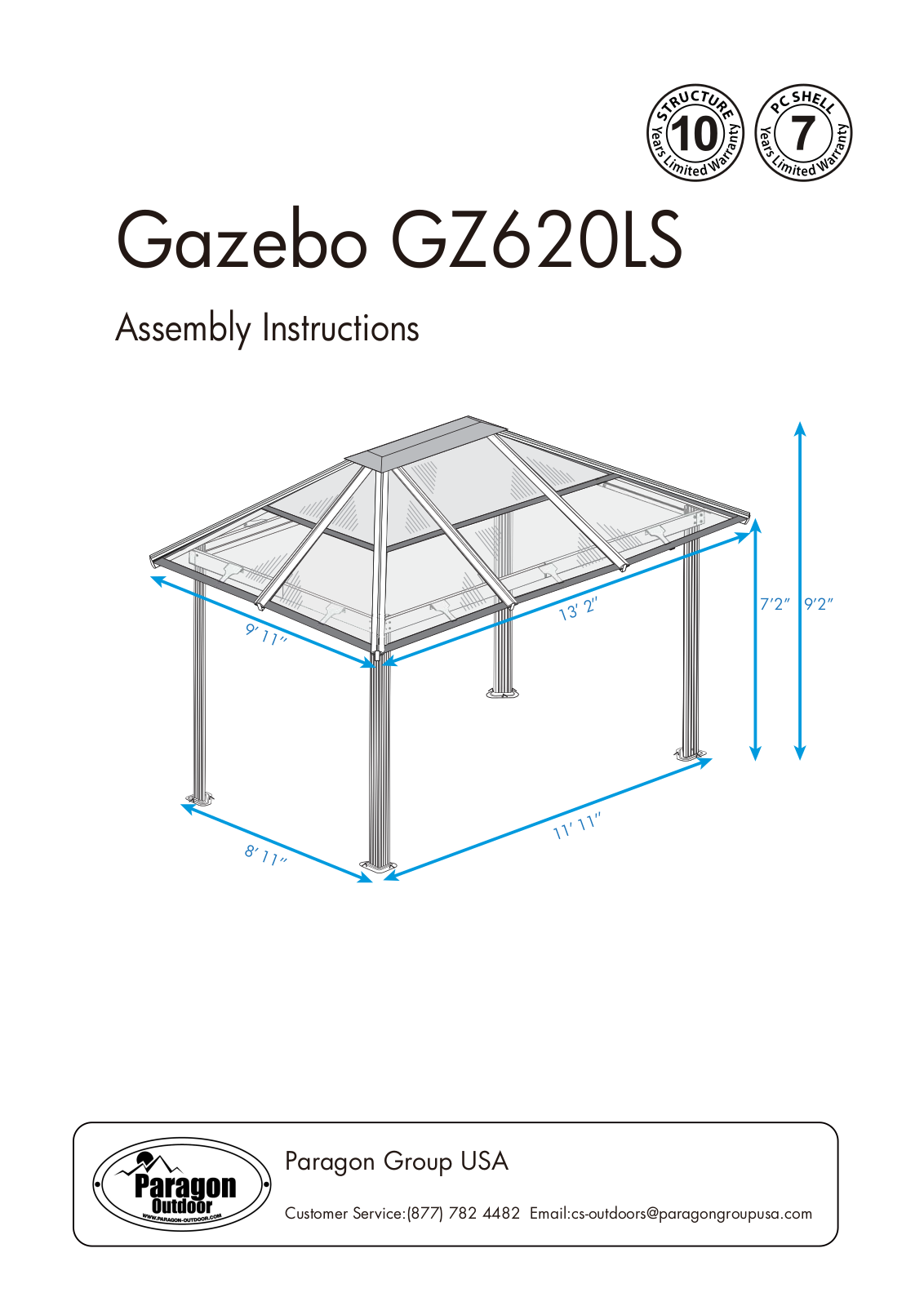 Paragon Outdoor GZ620LSK Assembly Guide