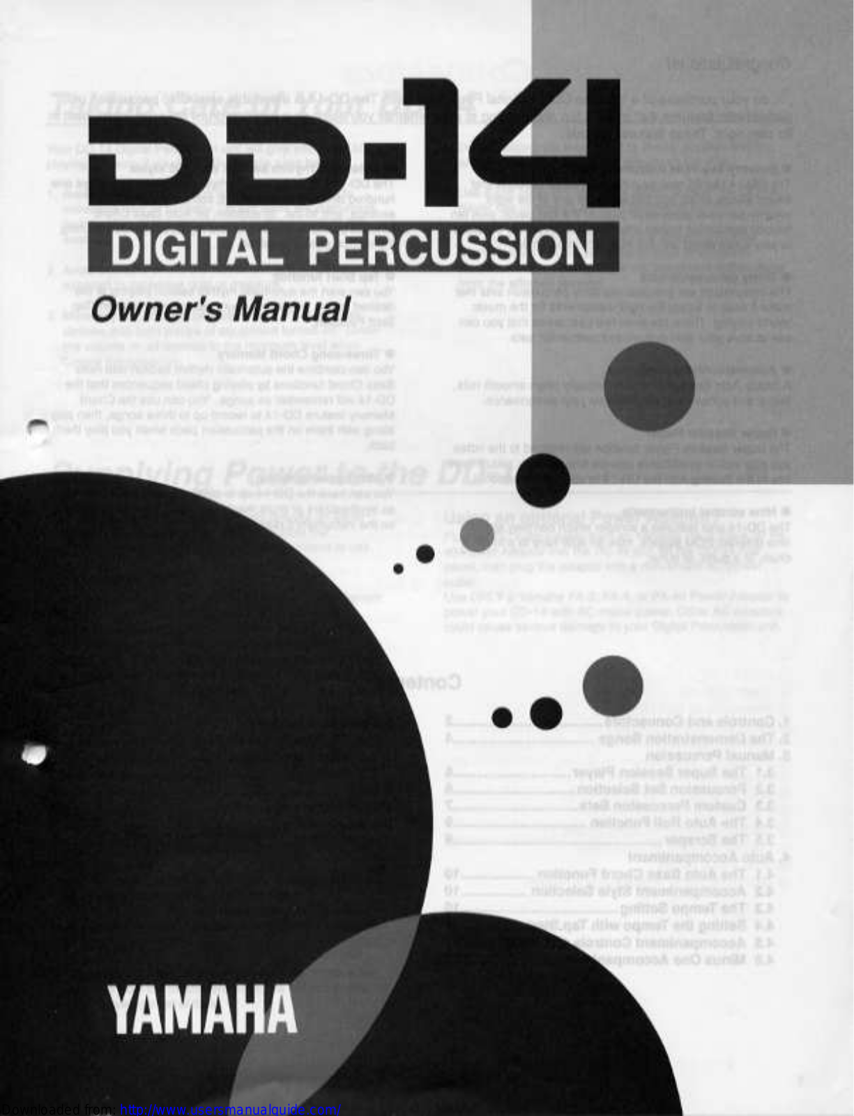 Yamaha Audio DD-14 User Manual