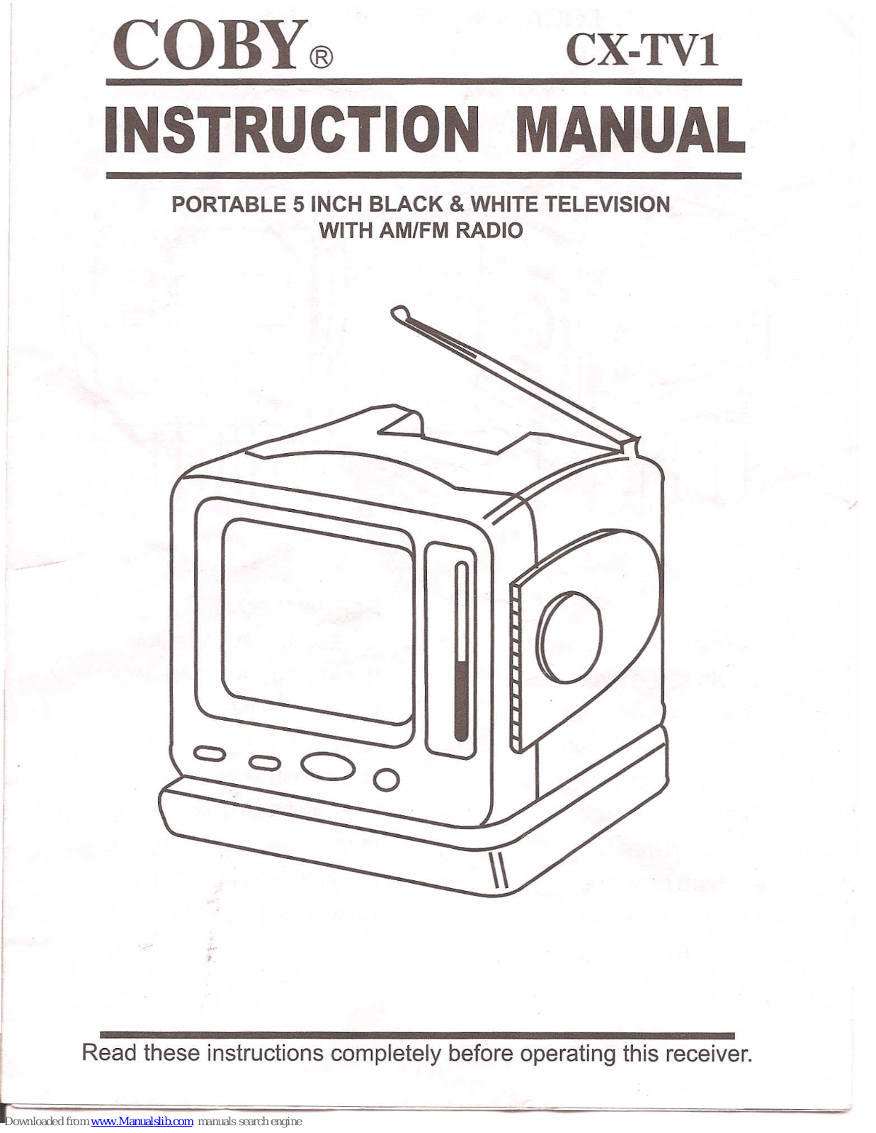 Coby CX-TV1 Instruction Manual