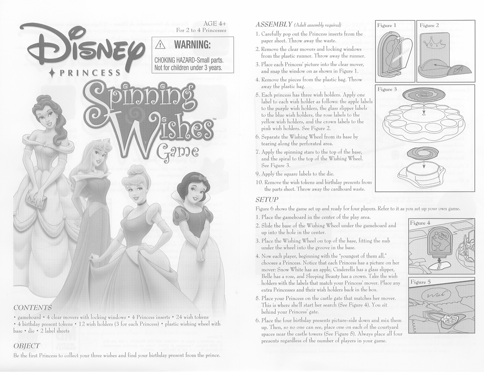 HASBRO Princess Spinning Wishes Disney User Manual