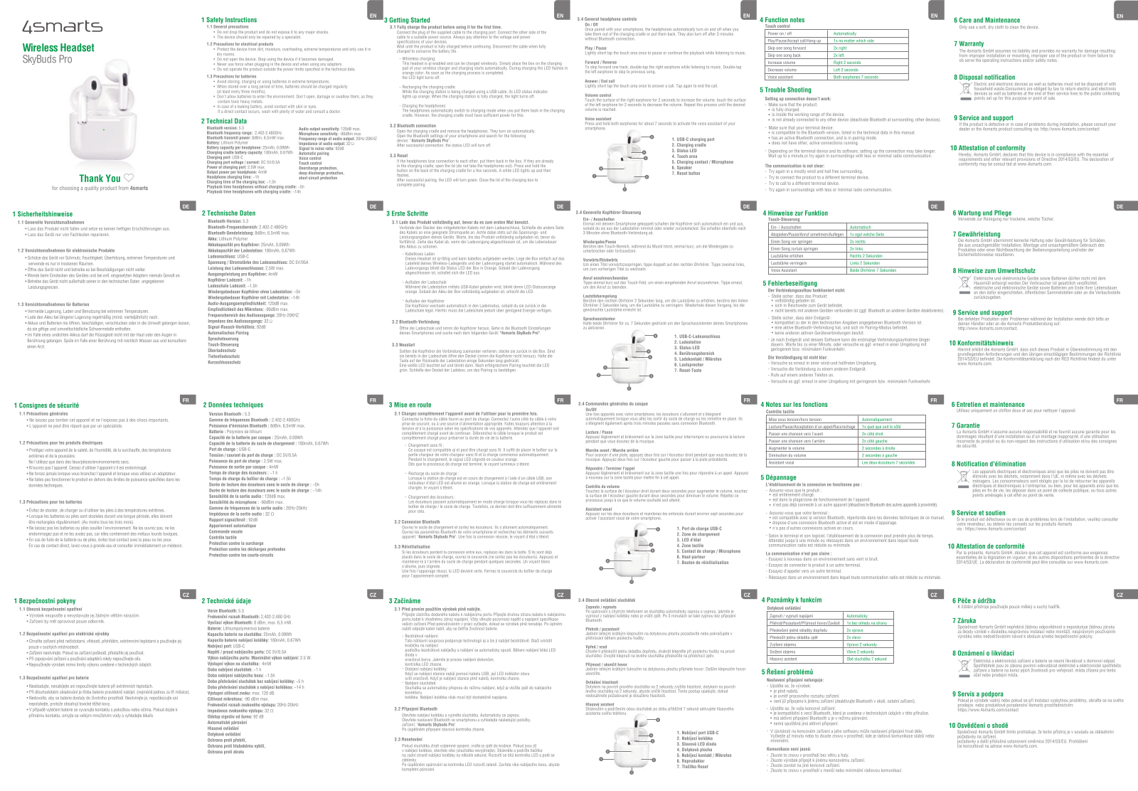 4SMARTS SkyBuds Pro User guide - ManualMachine.com