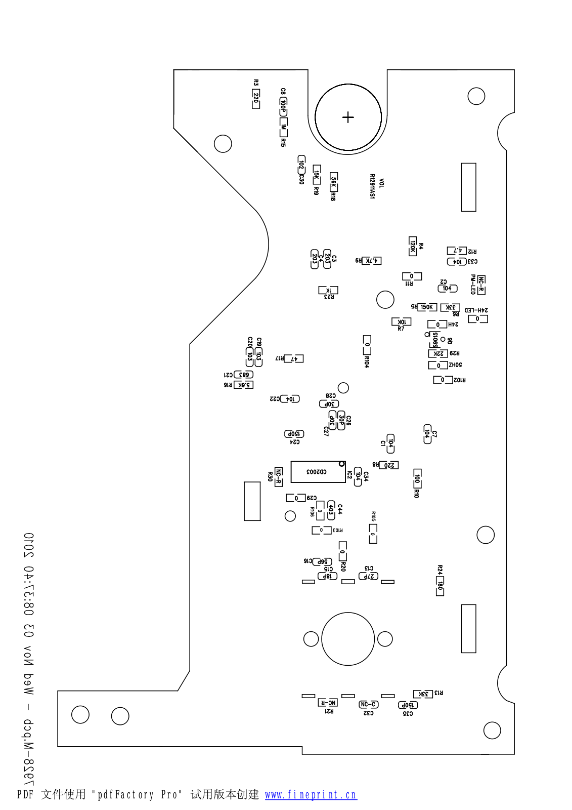 Vitek VT-3513, VT-1401 Main PCB Components Layout