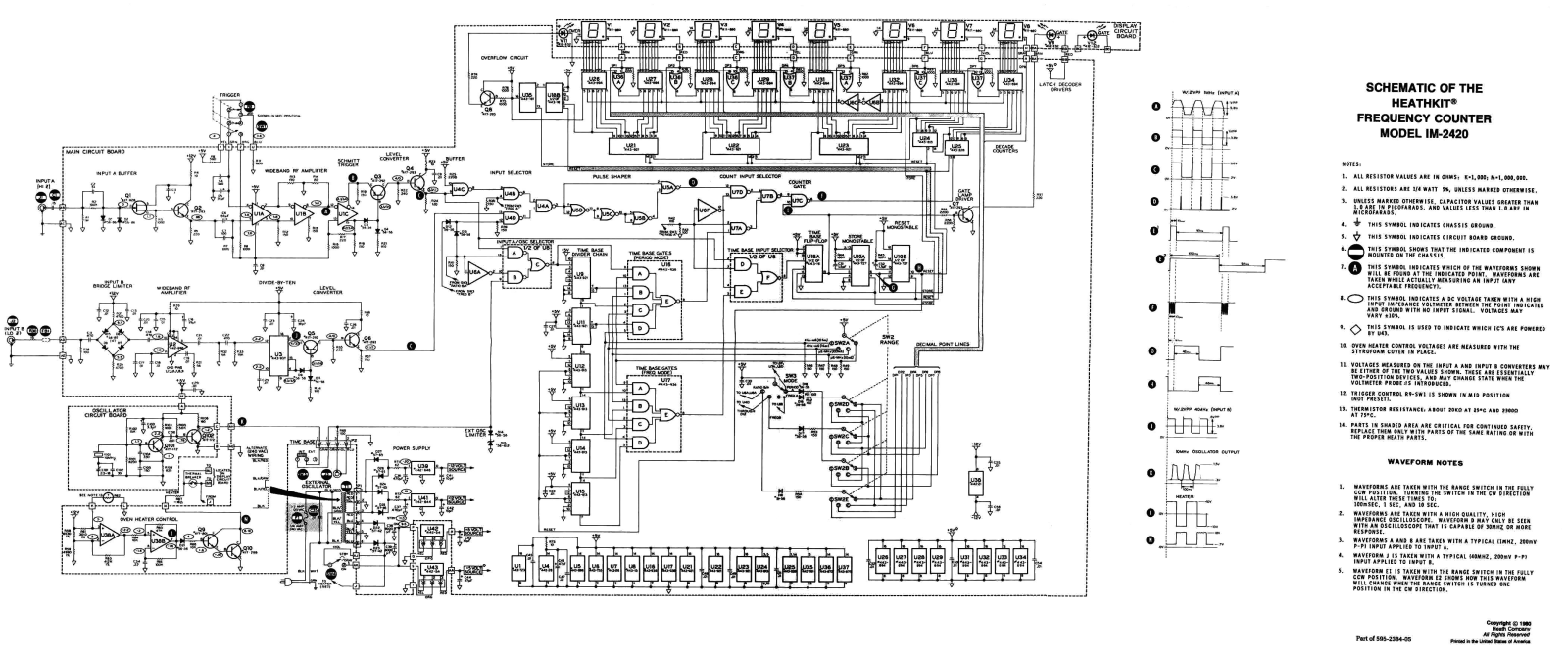 Heath Company IM-2420 Schematic