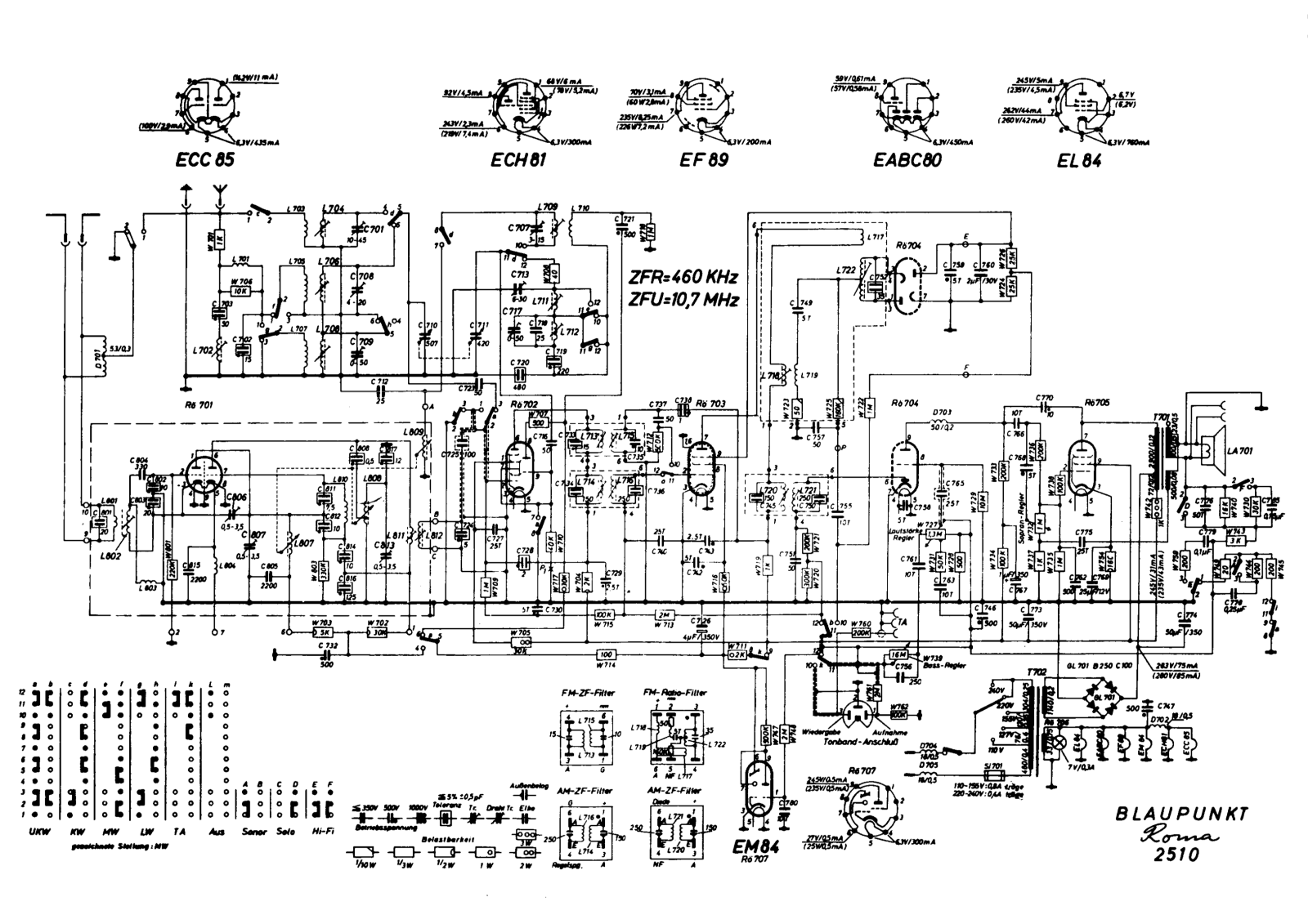 Blaupunkt 2510 schematic