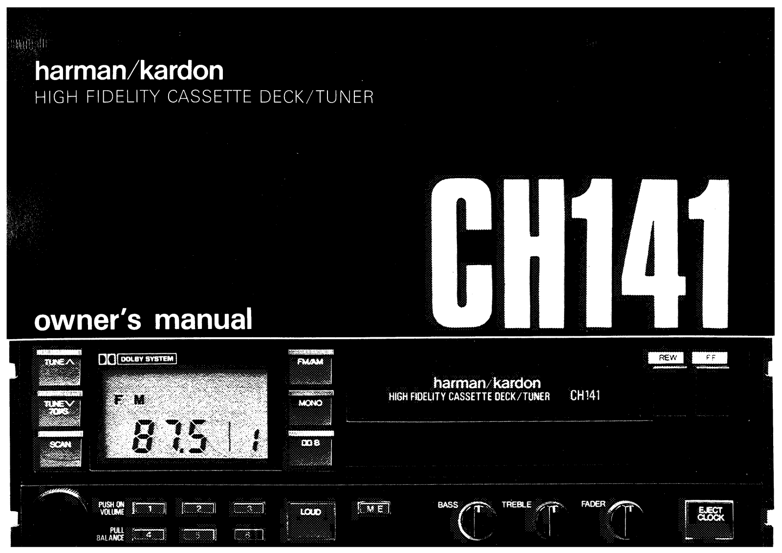 Harman Kardon CH-141 Owners manual