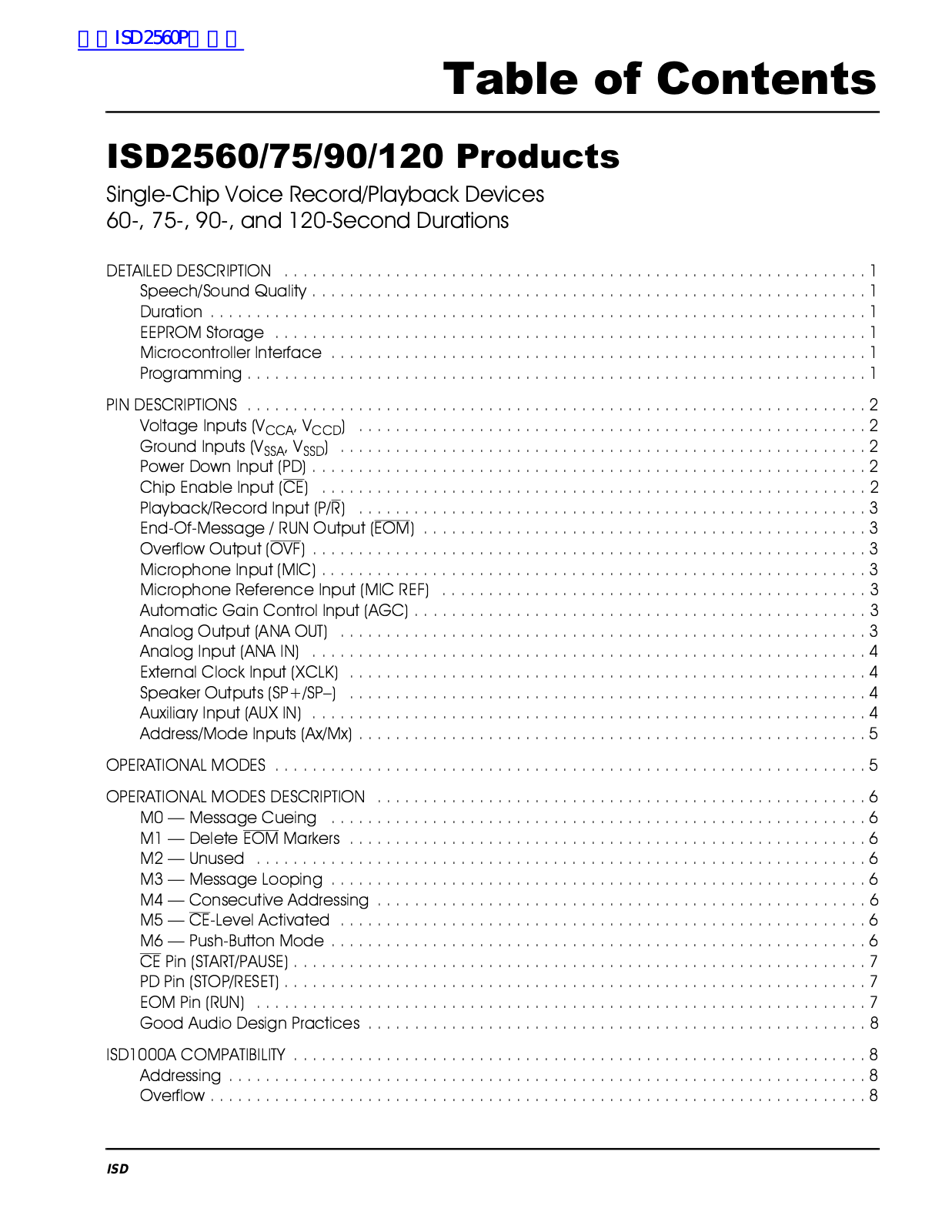 ISD ISD2560, ISD2575, ISD2590, ISD25720 User Manual - ManualMachine.com