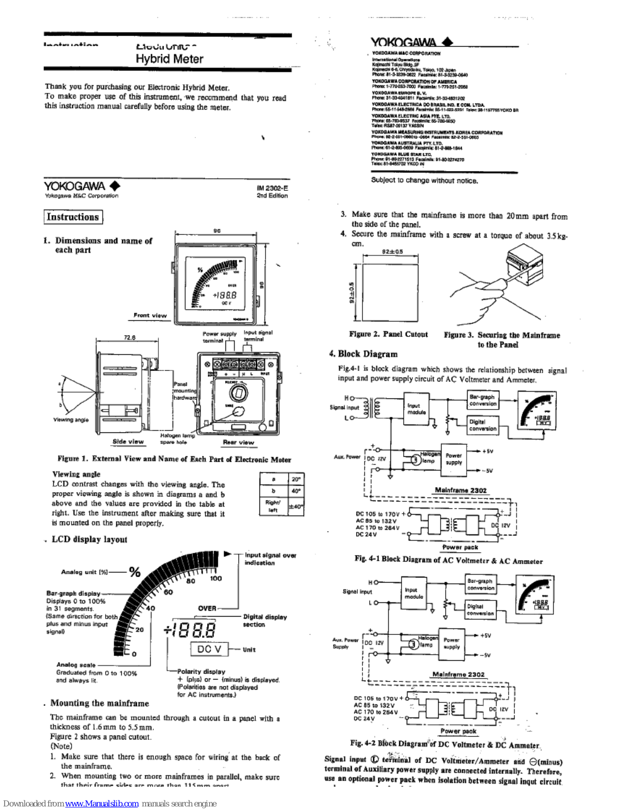 YOKOGAWA IM 2302-E User Manual