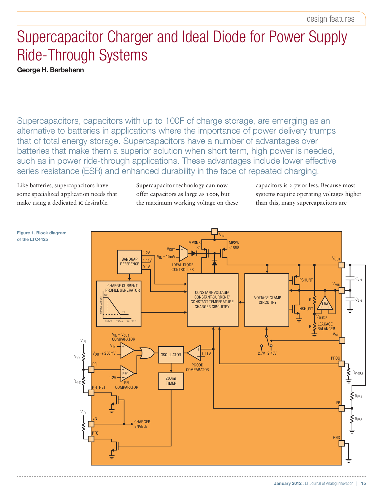 LINEAR TECHNOLOGY LTC4425 Technical data