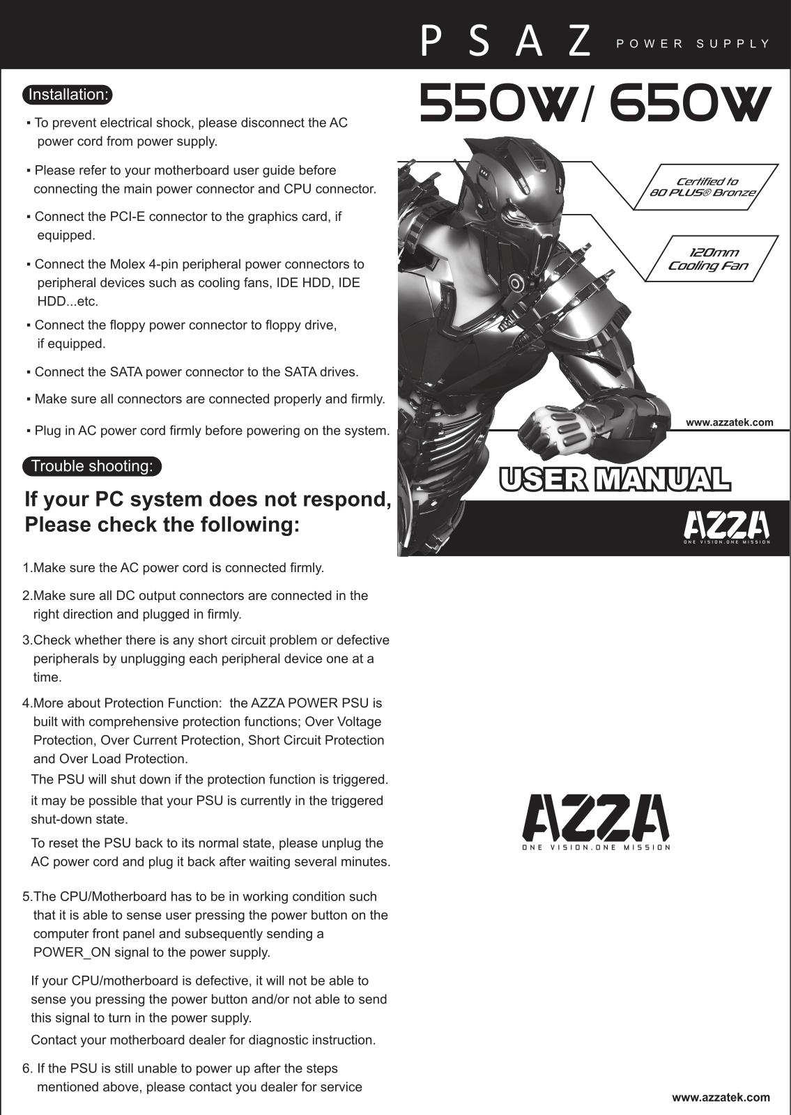 AZZA AD-Z550 Service Manual