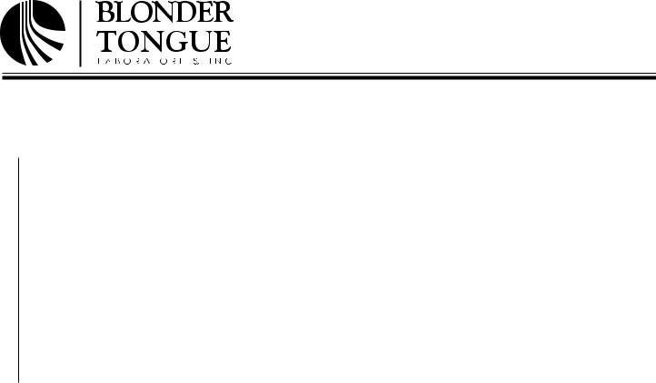 Blonder-Tongue RMDA860-43P, RMDA-750-30P Users Manual