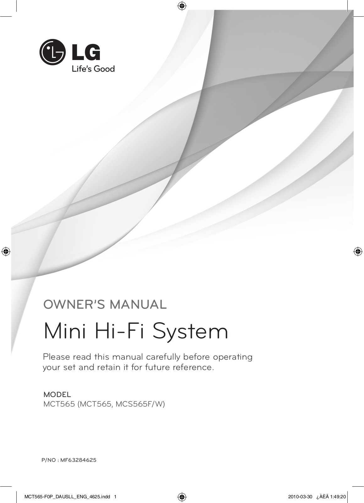 LG MCT565 Owner’s Manual