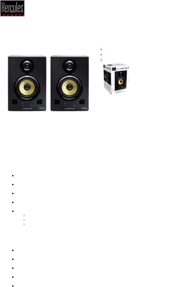 Hercules DJ speakers, DJ monitor 5 User Manual