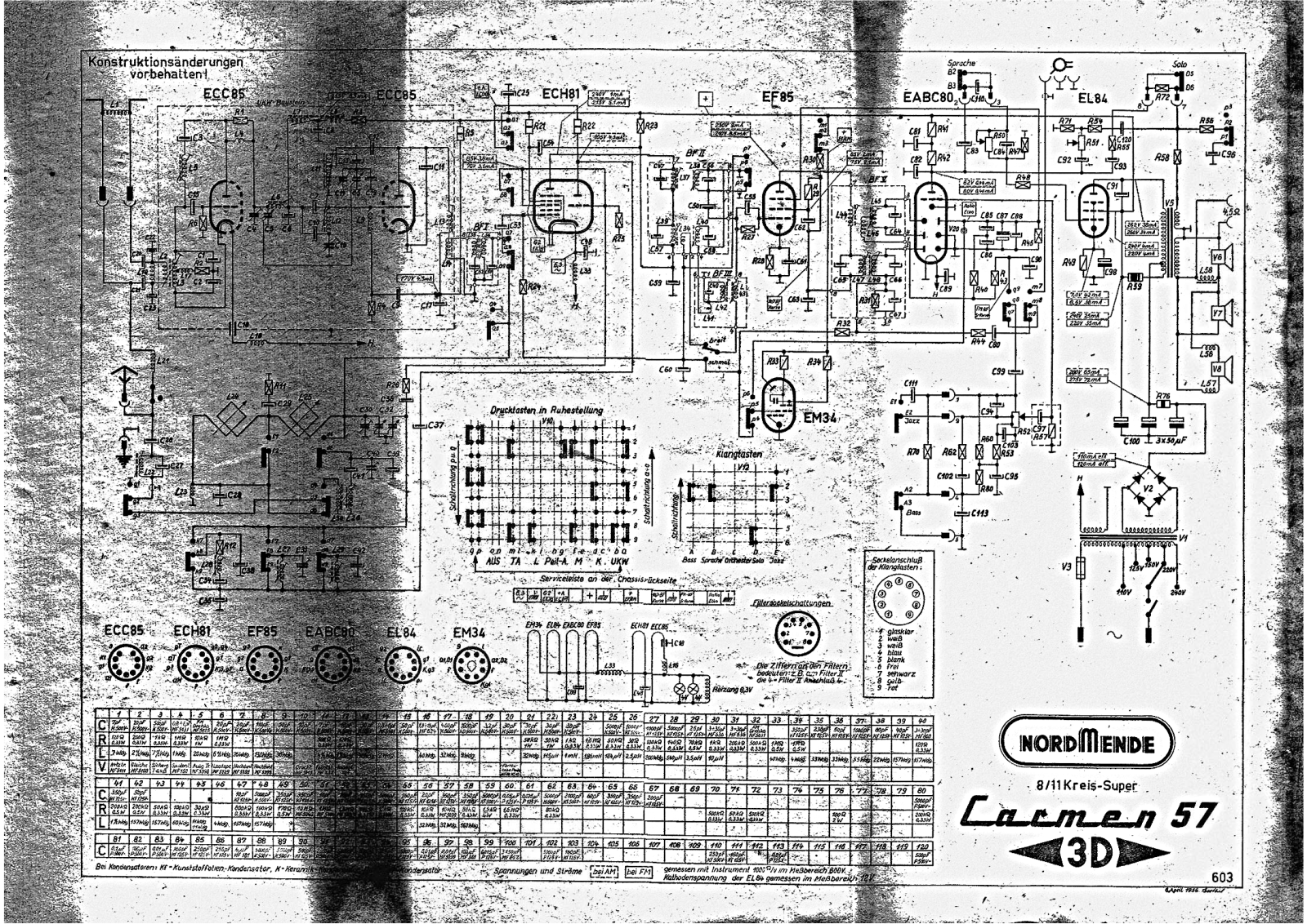 Nordmende Carmen-57 Schematic