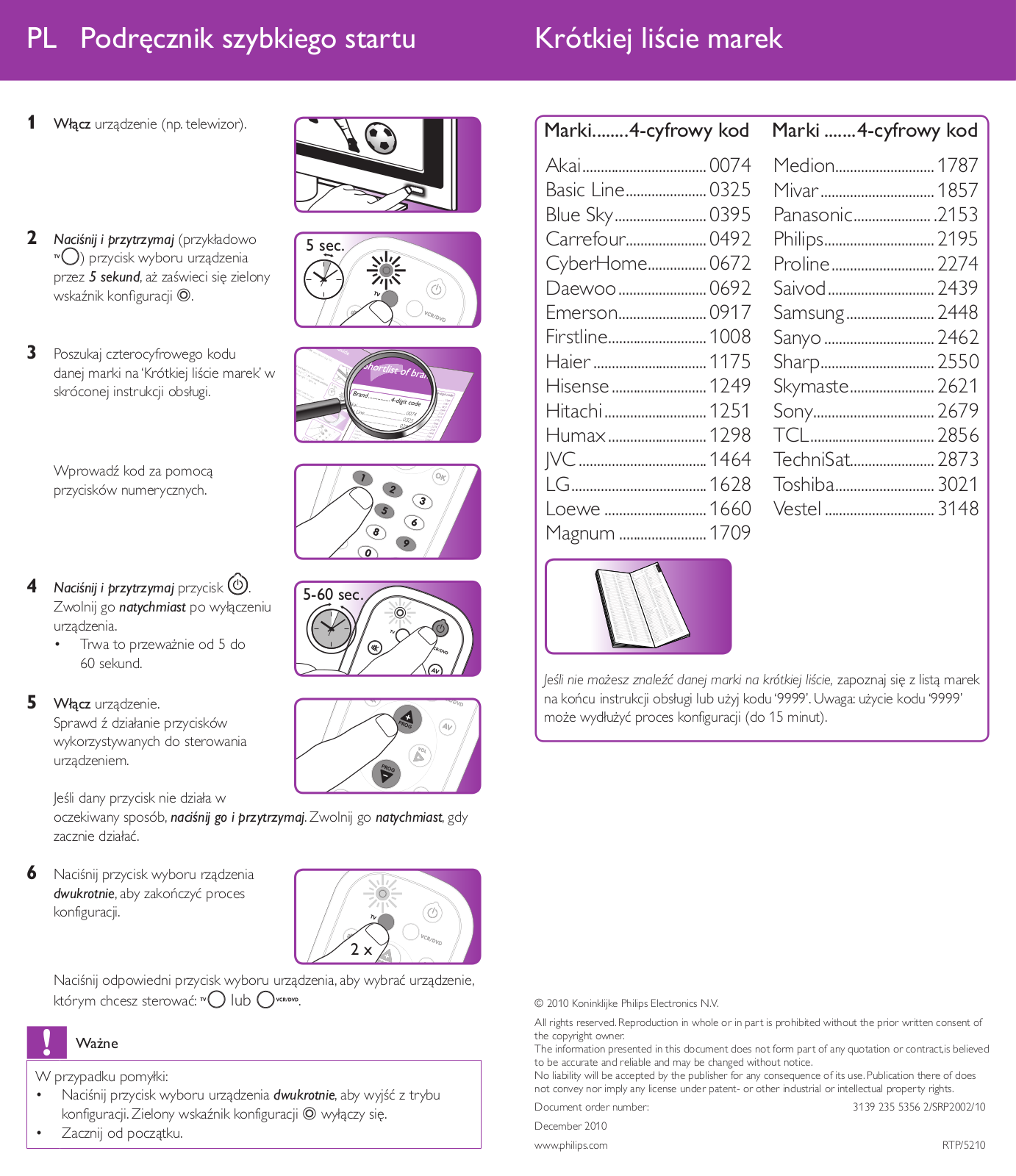 Philips SRP2002 User Manual