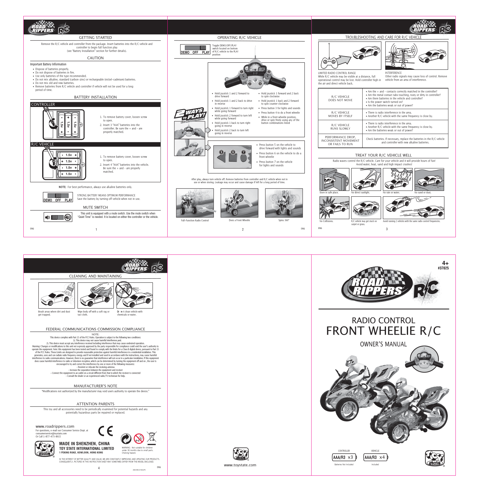 Toy State 37025F27 User Manual