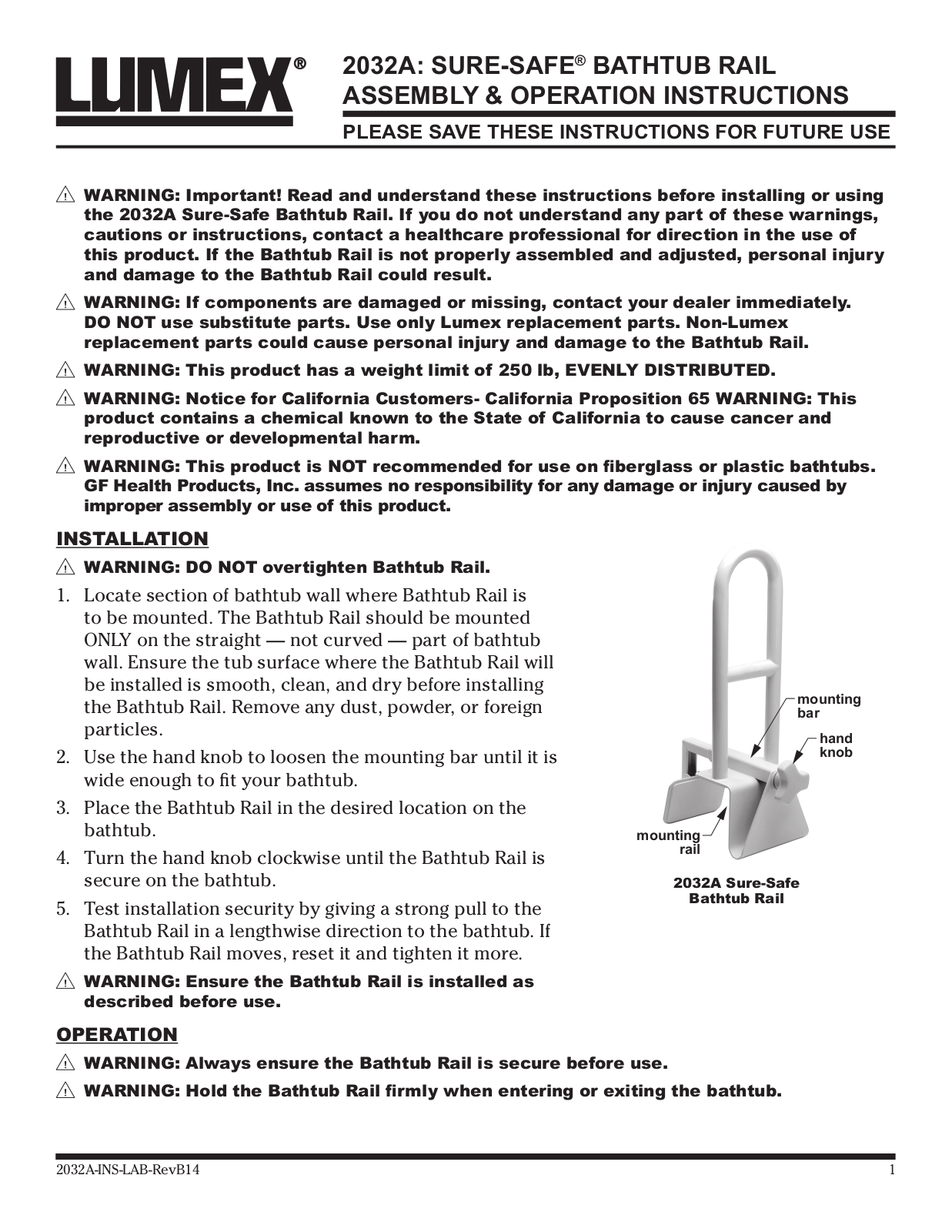 Lumex 2032A USER INSTRUCTIONS - ManualMachine.com