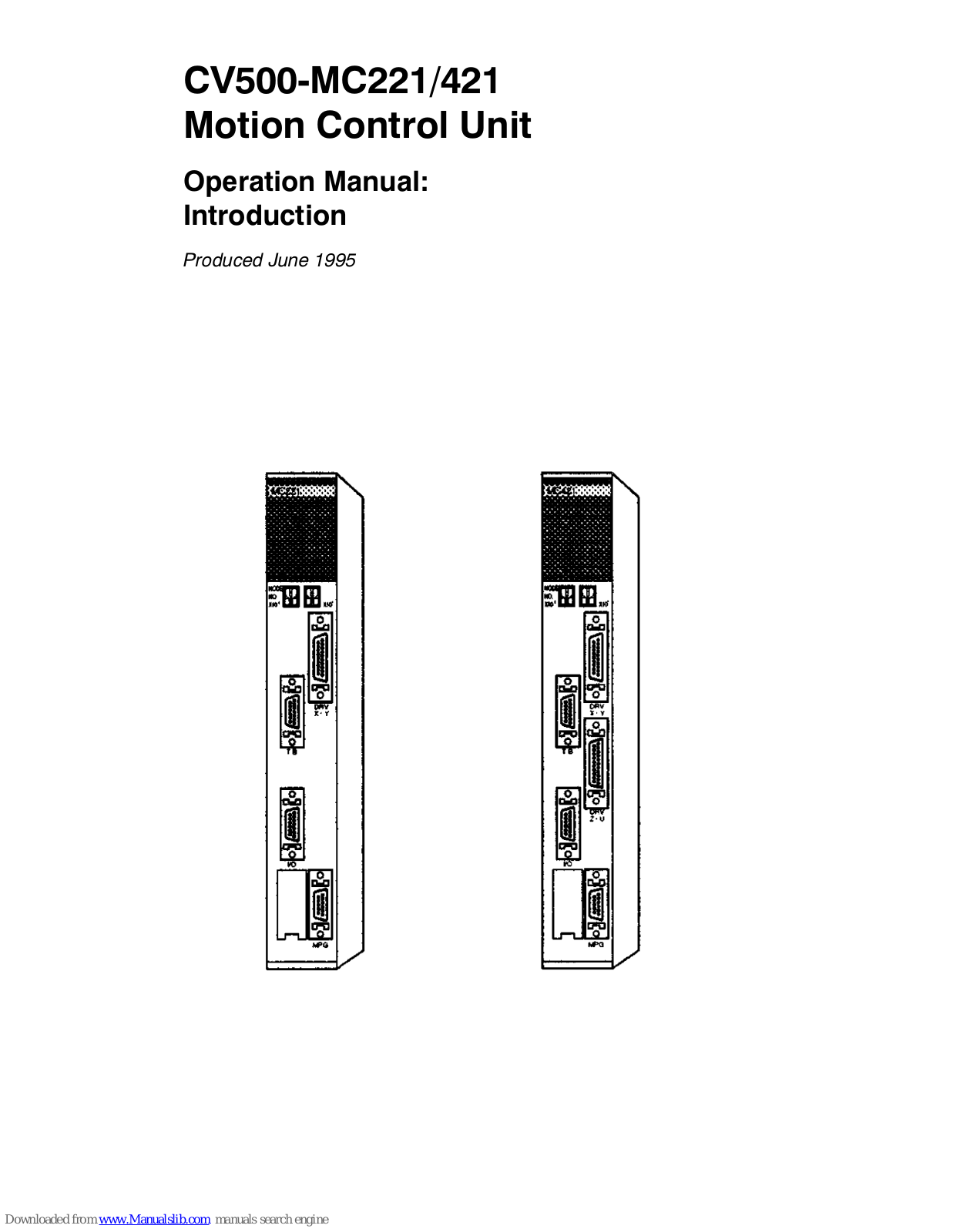 Omron CV500-MC221, CV500-MC421 Operation Manual