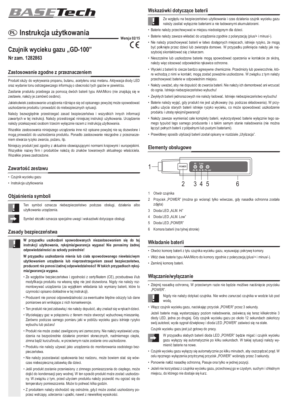 Basetech DG-100, 1282863 User guide