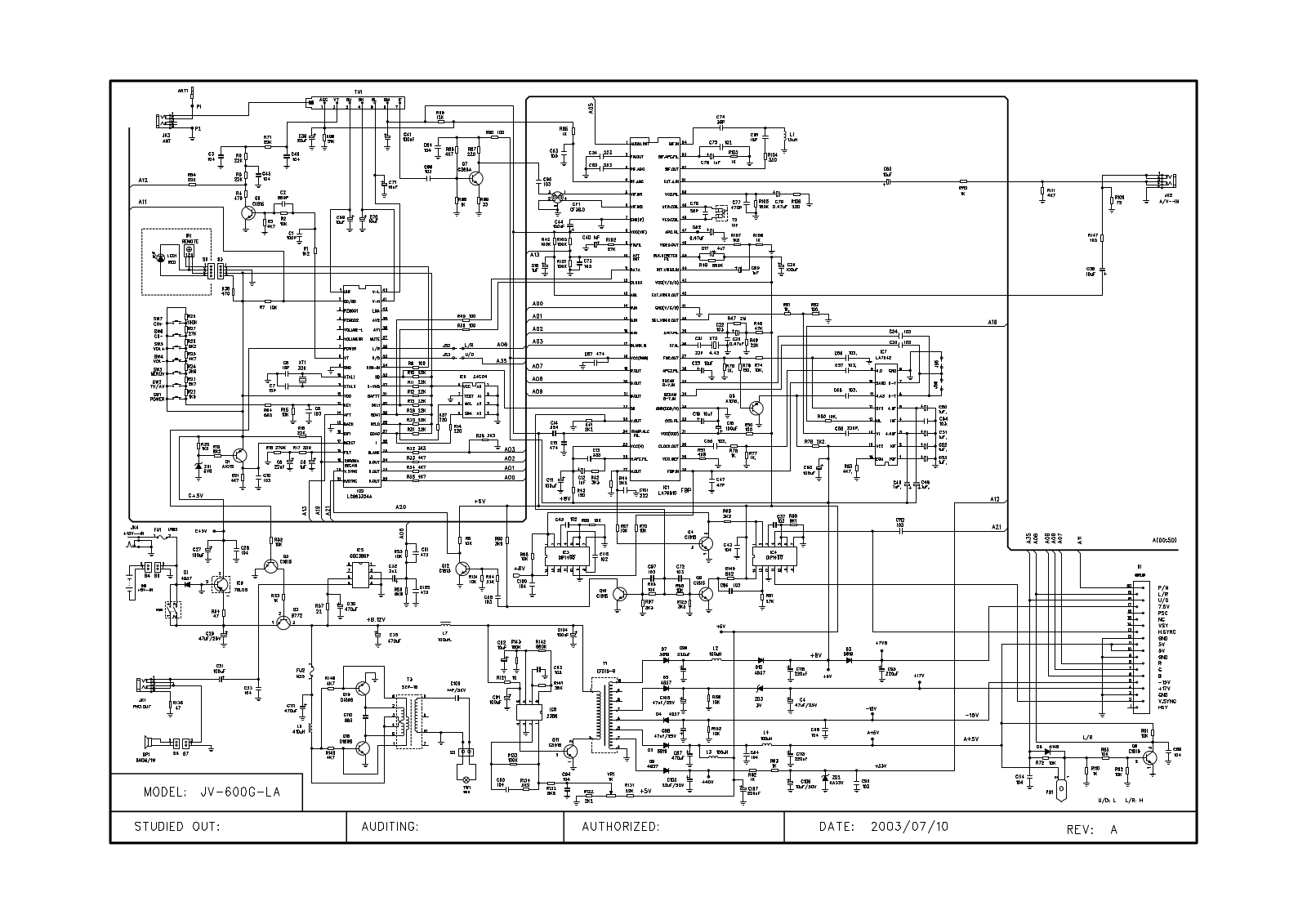 MIYOTA JV-600G-LA Schematic - ManualMachine.com