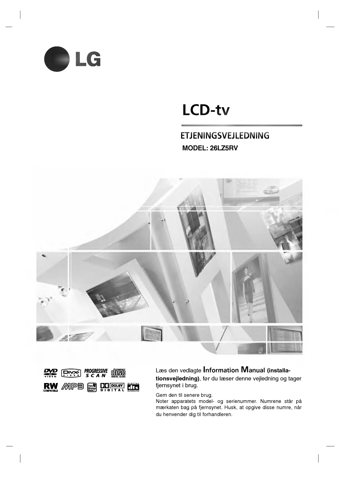 LG 26LZ5RV Instruction book