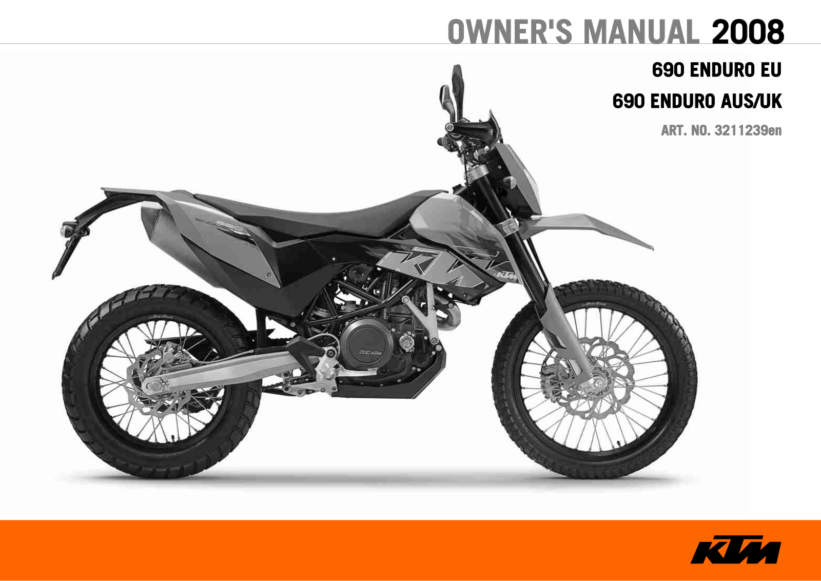 KTM 690 ENDURO AUS-UK, 690 ENDURO EU User Manual