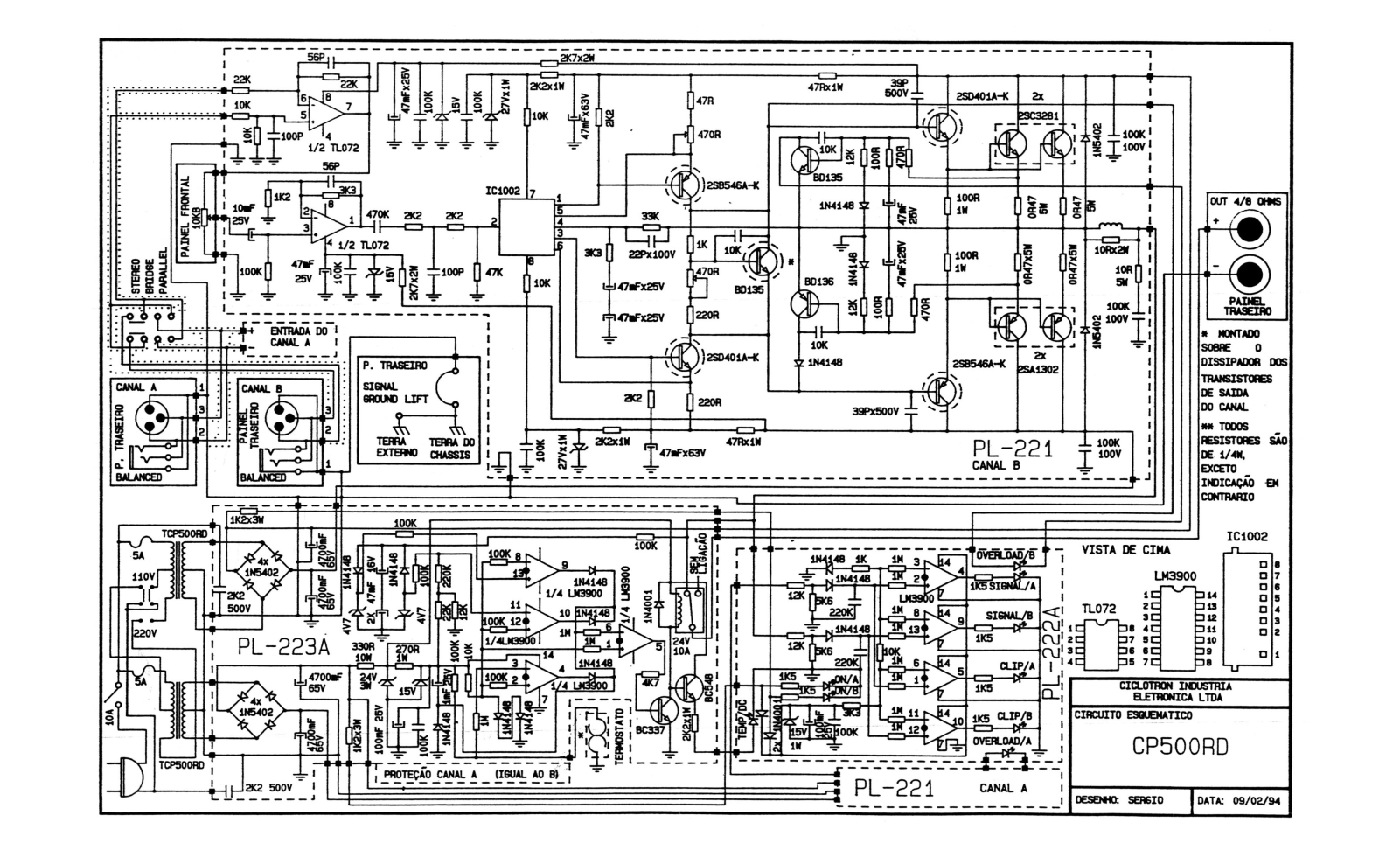 CICLOTRON CP500 RD Schematic