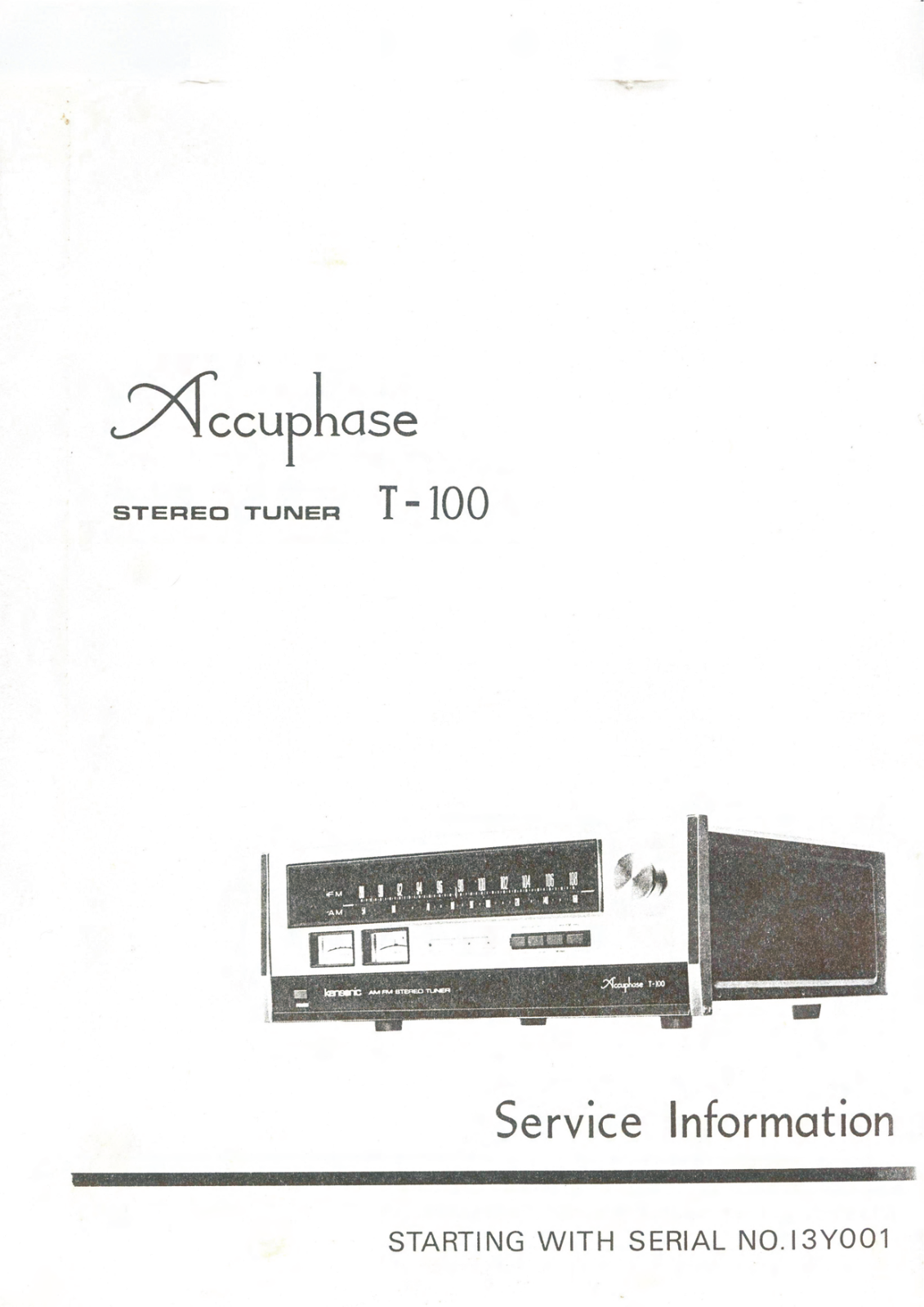 Accuphase T-100 Service manual