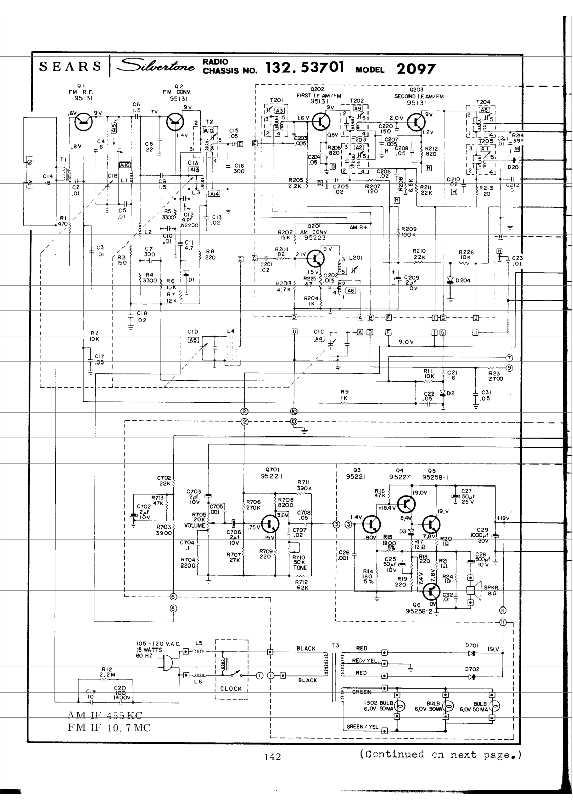 Silvertone 2097 Schematic