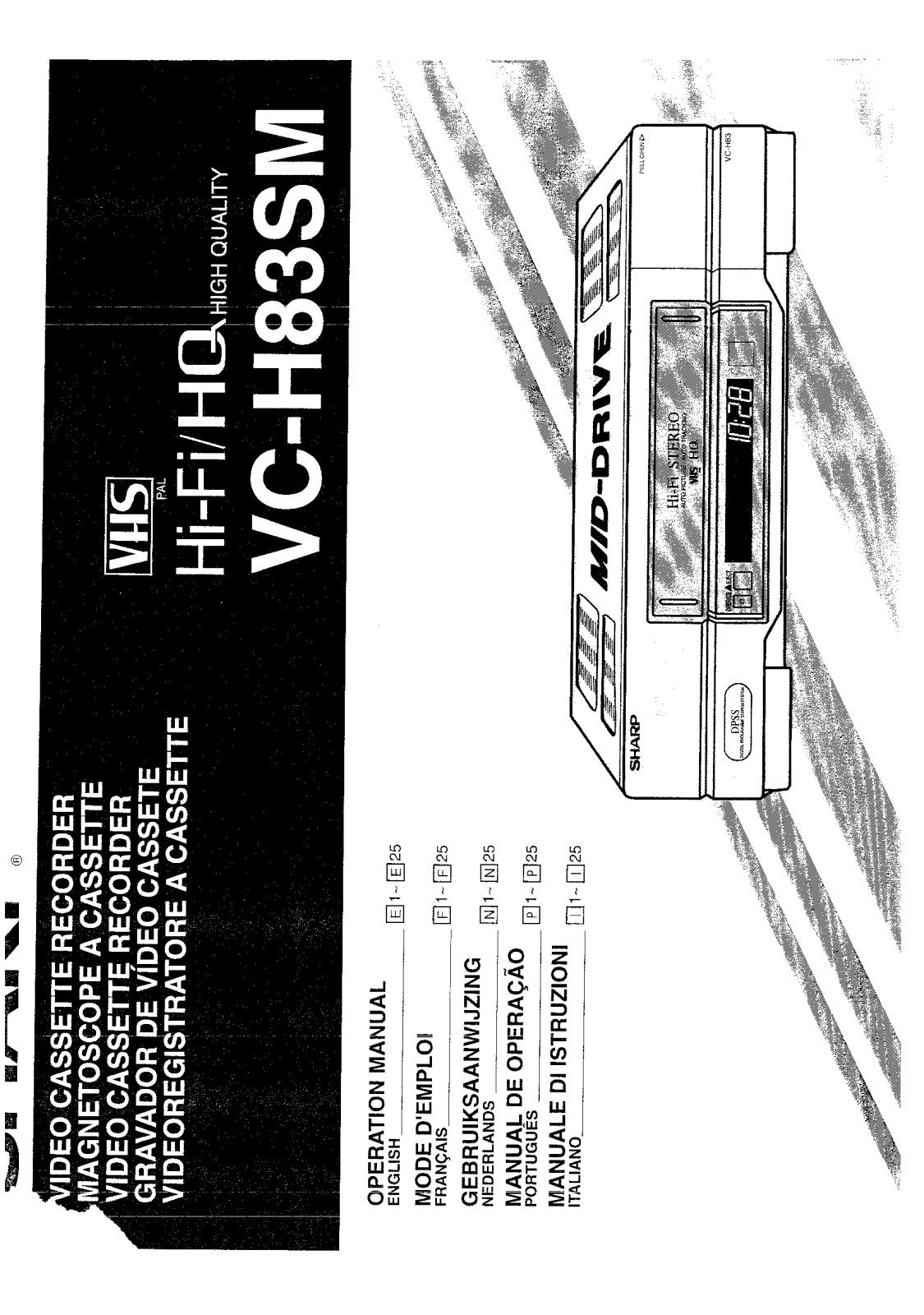 SHARP VC-H83SM User Manual