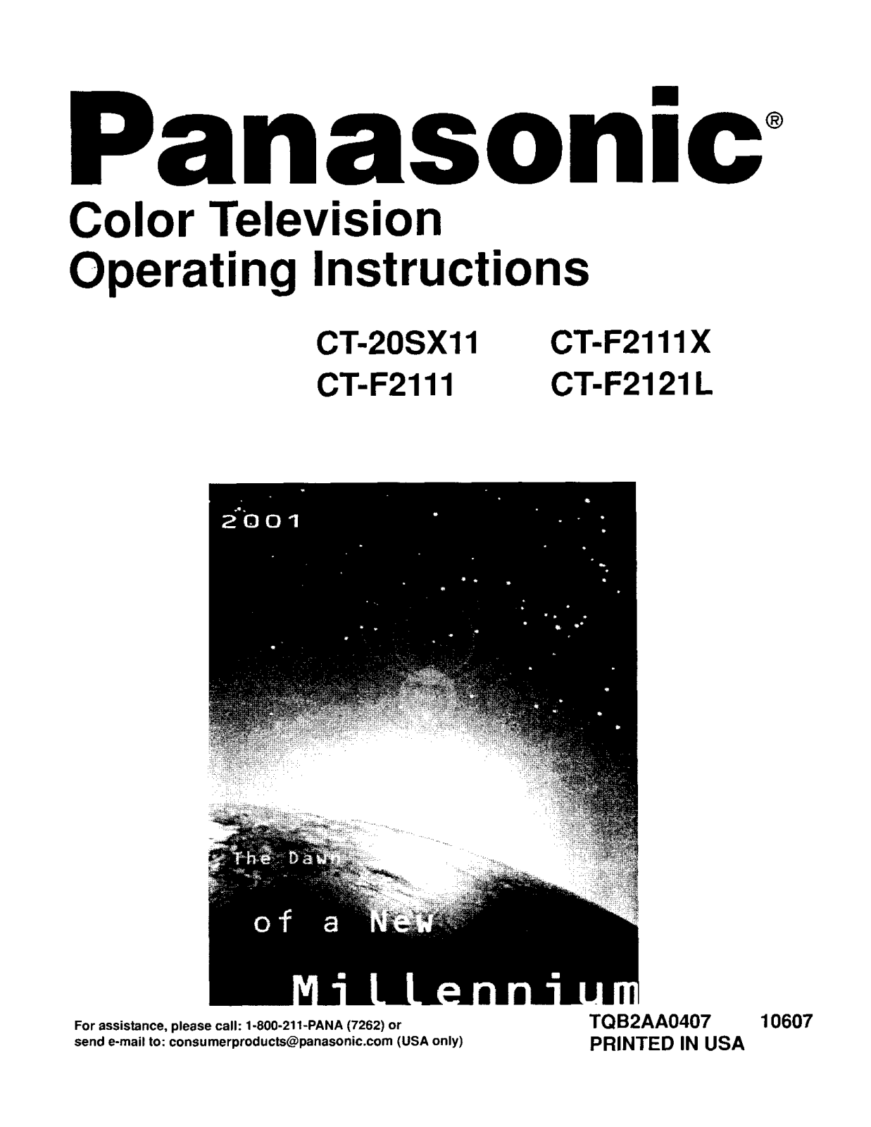 Panasonic CT-F2121L, CT-F2111, CT-F2111X User Manual - ManualMachine.com