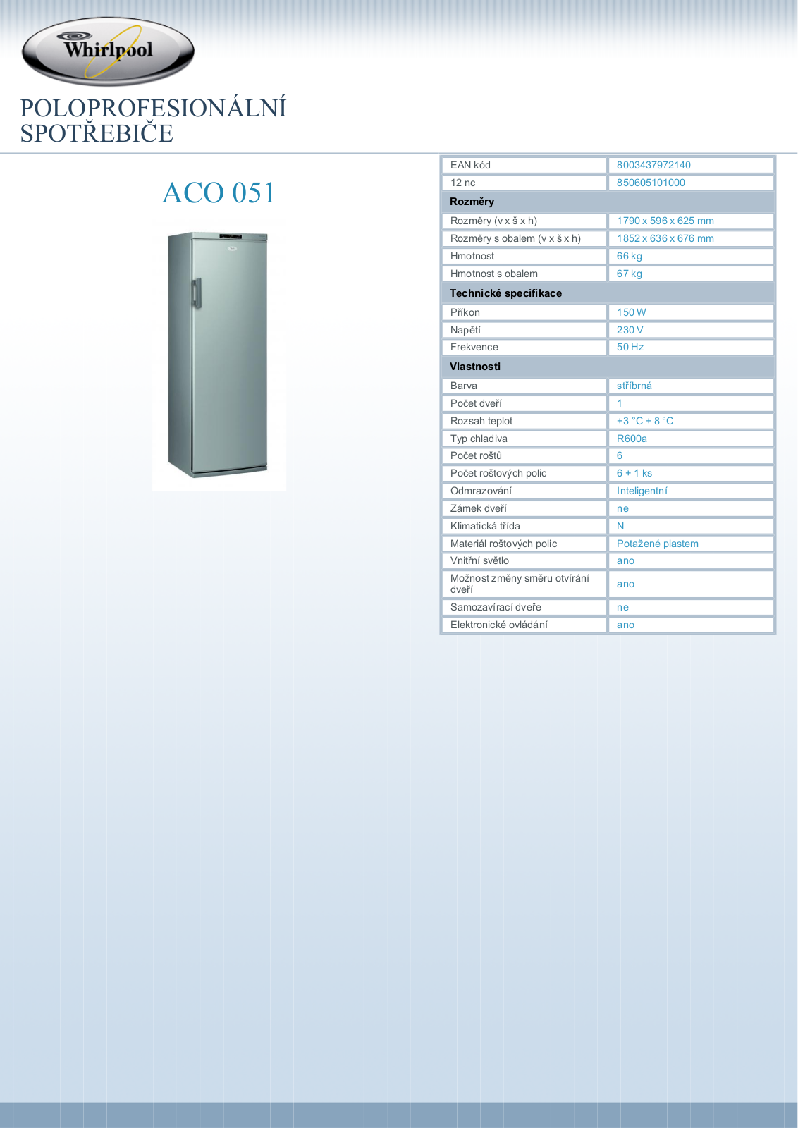 Whirlpool ACO051 User Manual