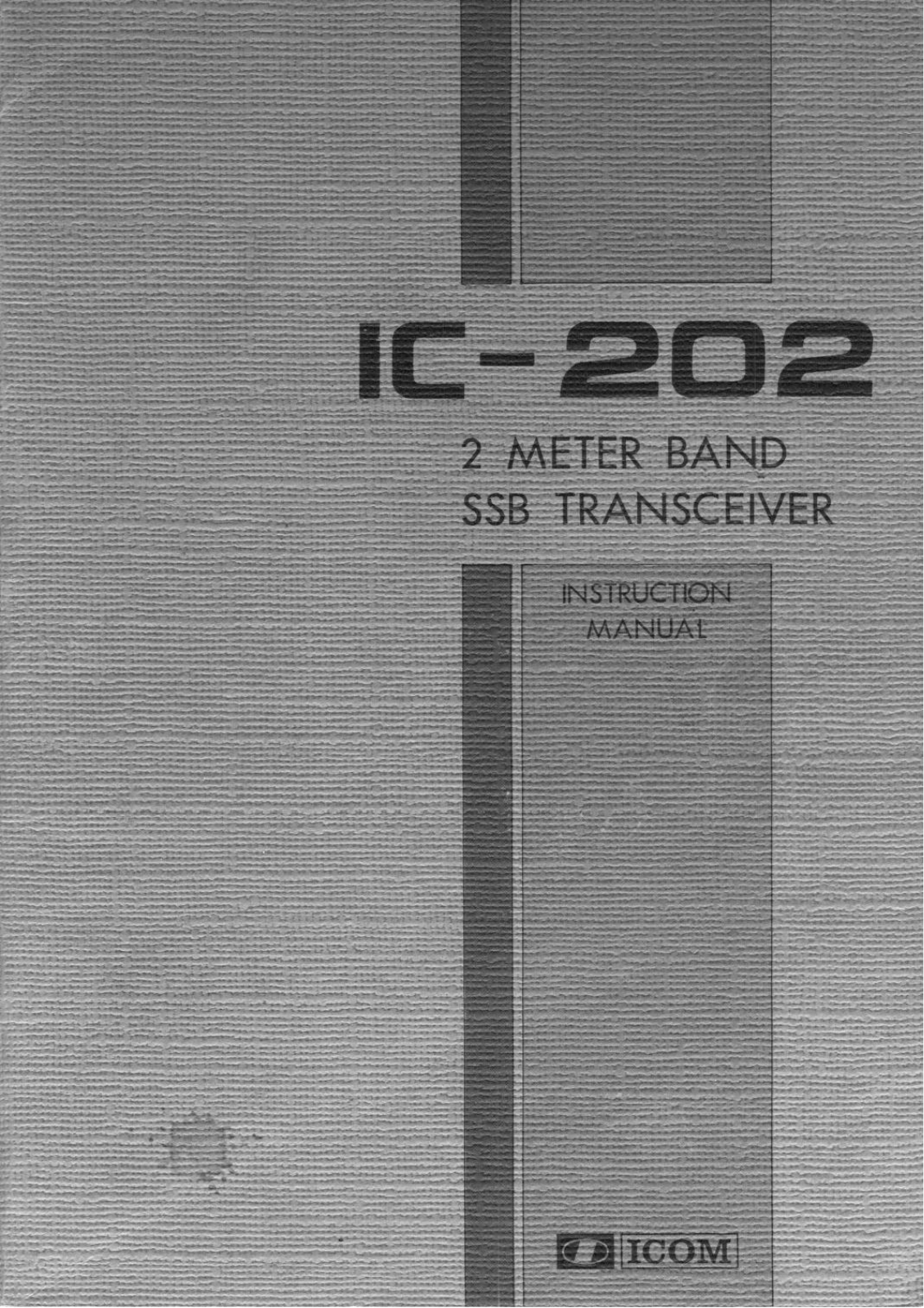 Icom IC202 User Manual