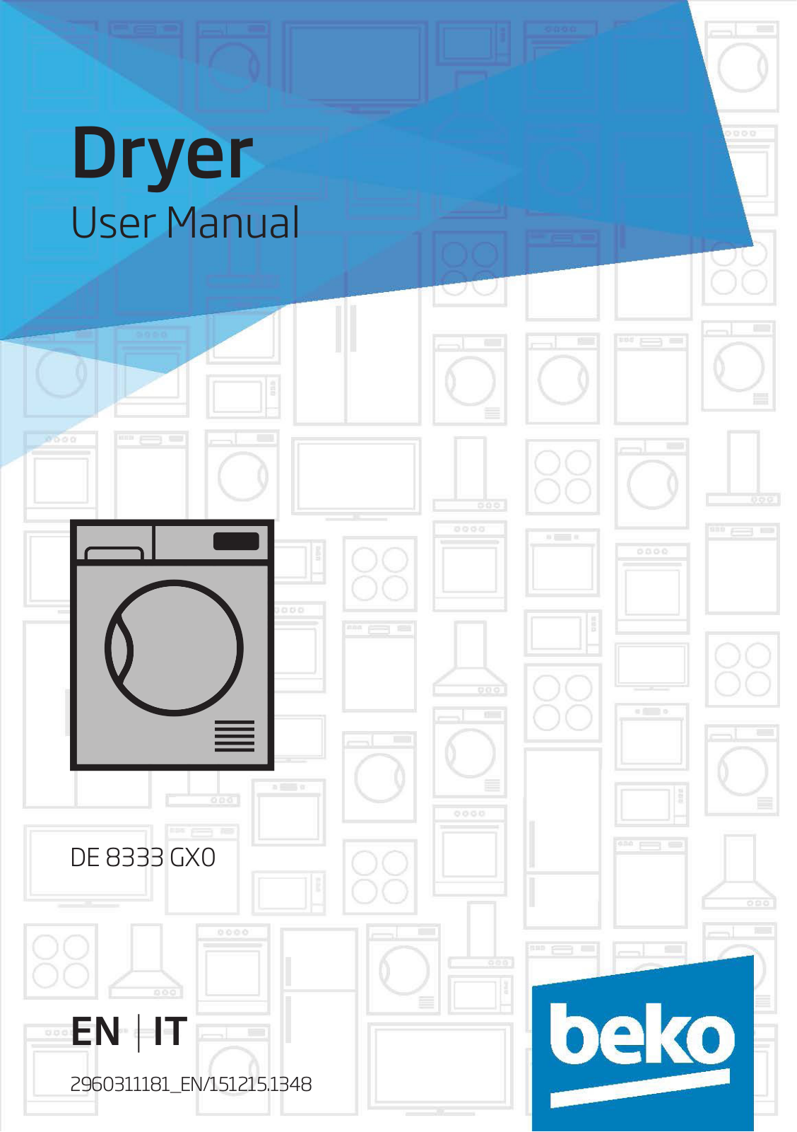Beko DE 8333 GX0 User Manual
