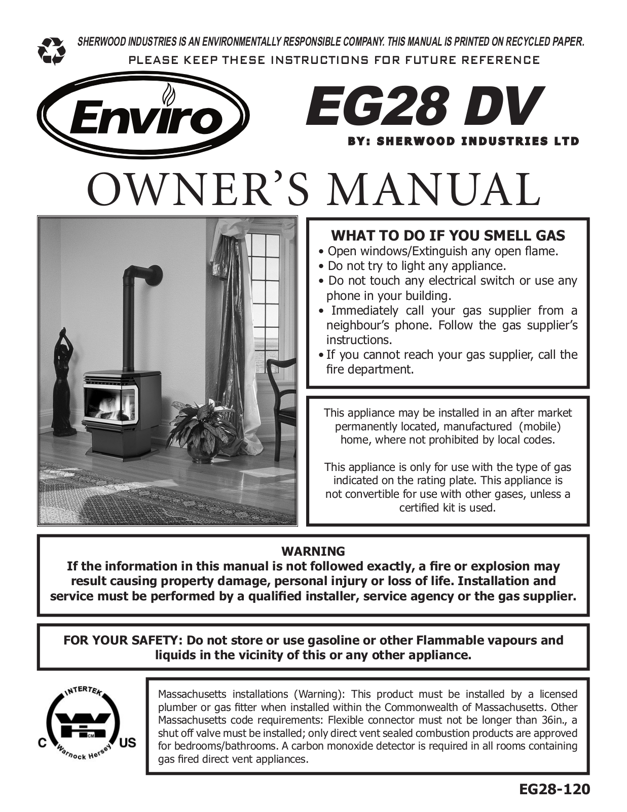 Enviro EG28 DV, EG28-120 User Manual