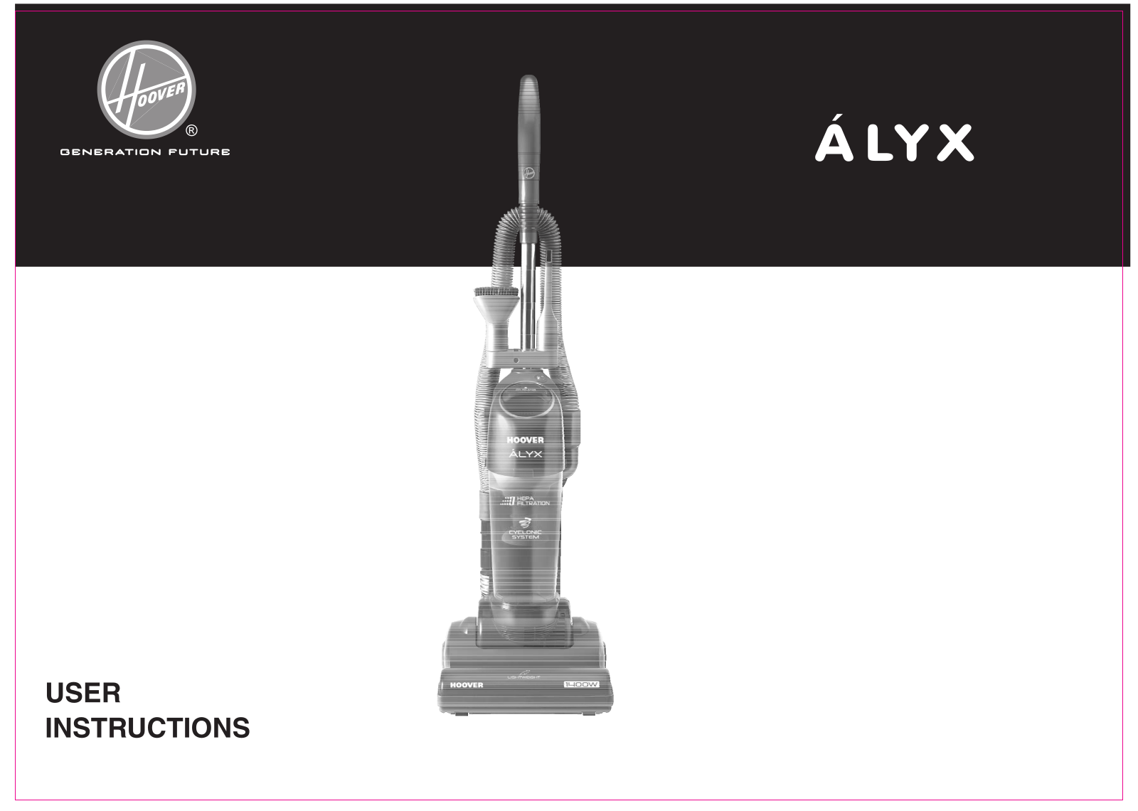 Hoover ALYX JC2145 User Manual