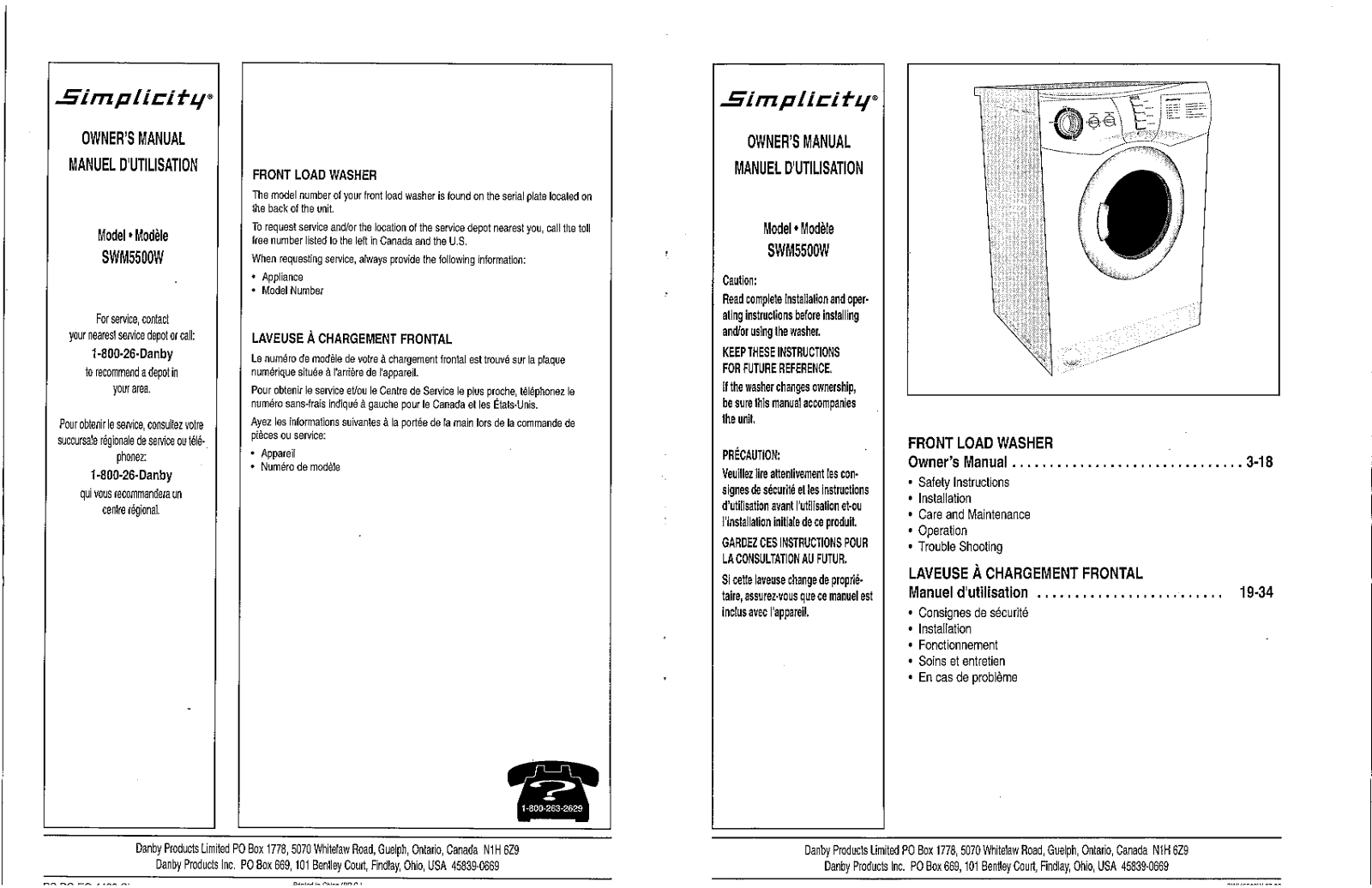 Danby SWM5500W User Manual