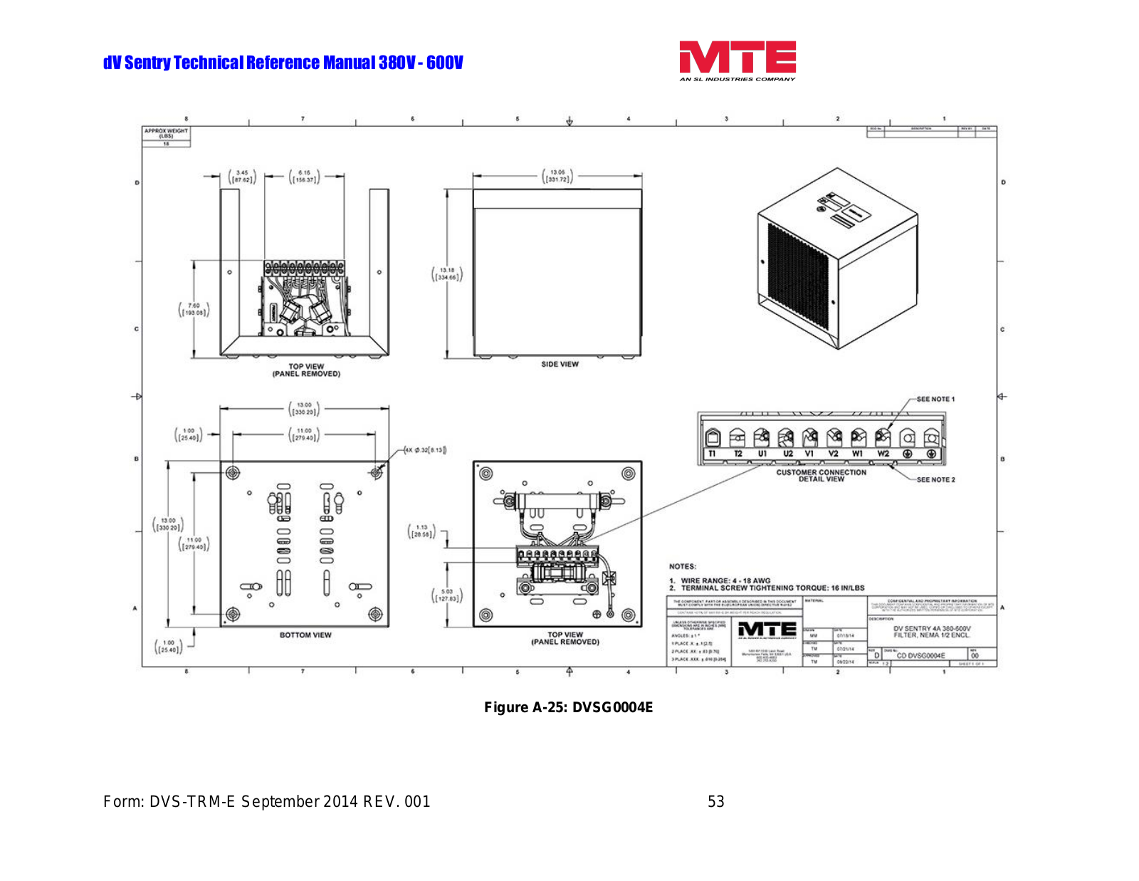 MTE DVSG0004E Technical Reference Manual