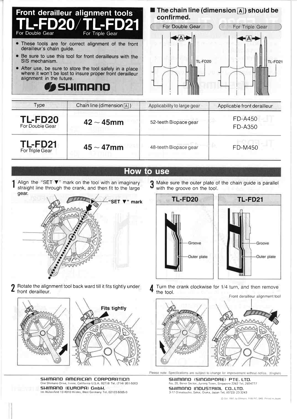 Shimano TL-FD20, TL-FD21 Service Instructions - ManualMachine.com