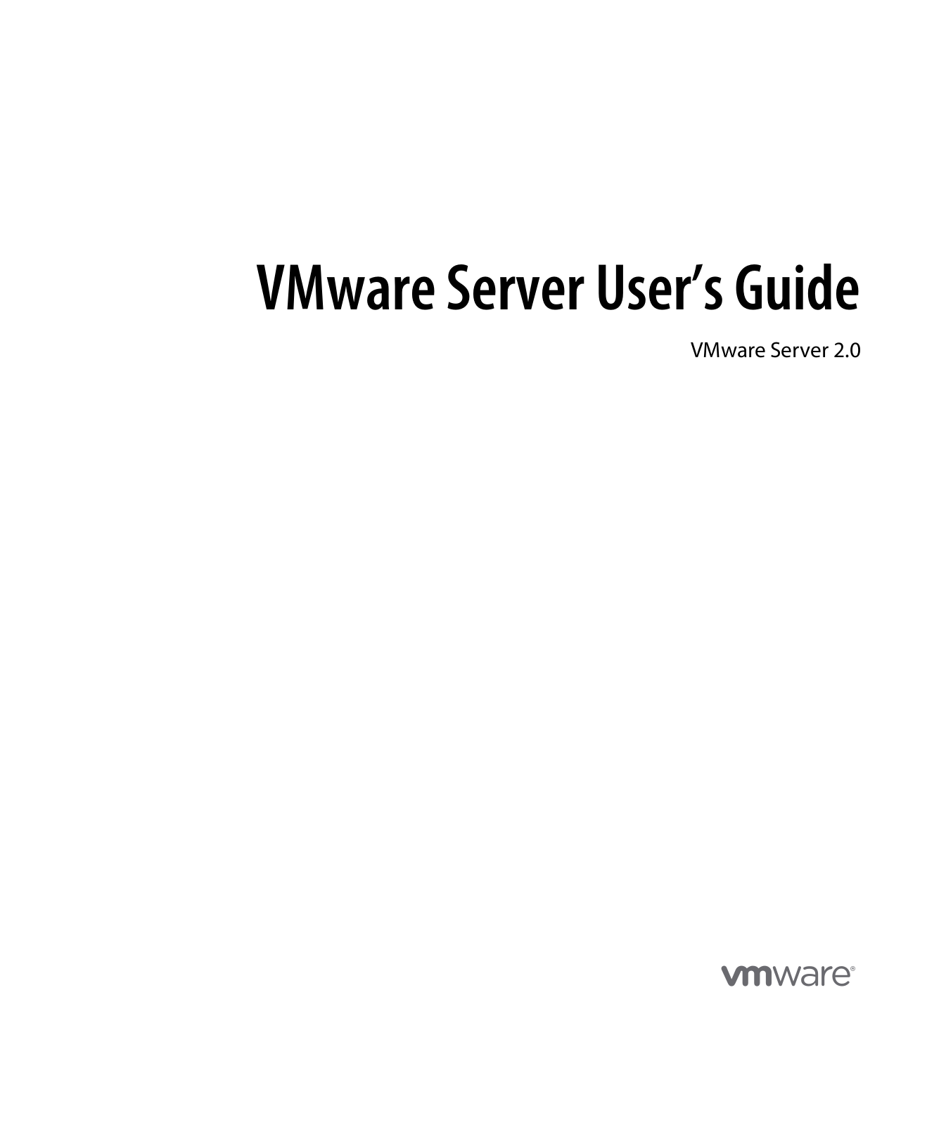 VMware Server - 2.0 User’s Guide