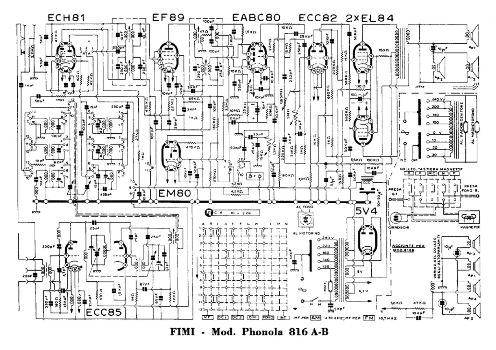 Phonola 816a, 816b schematic - ManualMachine.com