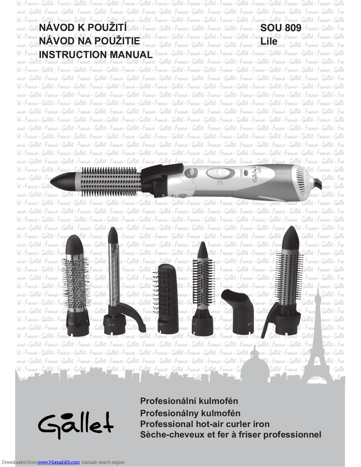 Gallet SOU 809 Lile Instruction Manual