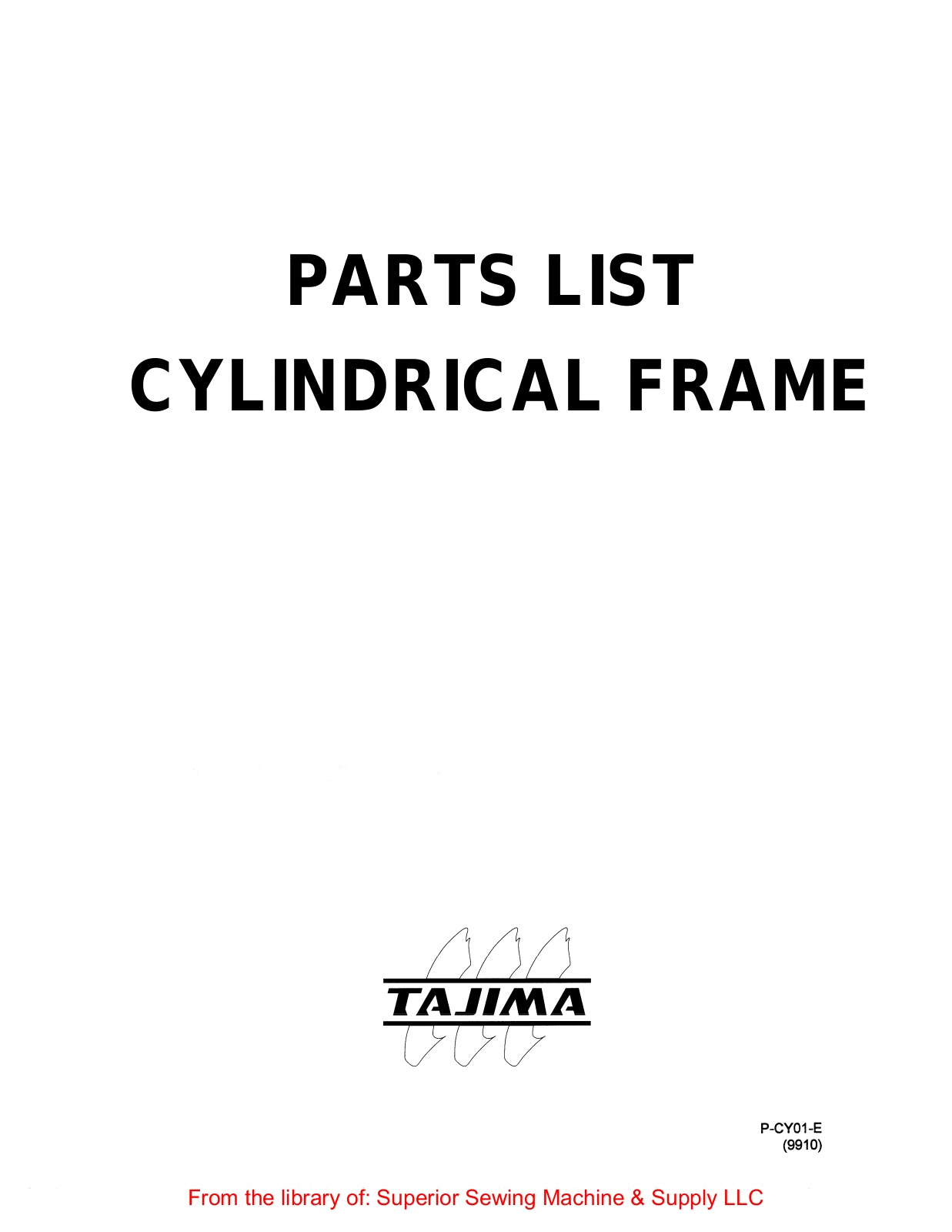 Tajima Cylindrical Frame User Manual - ManualMachine.com