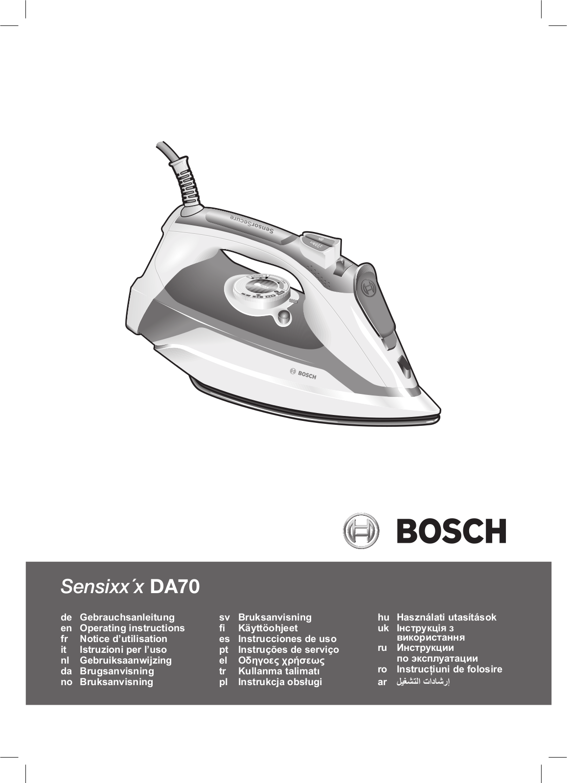 Bosch TDA7028210, TDA702421E, TDA703021T User Manual