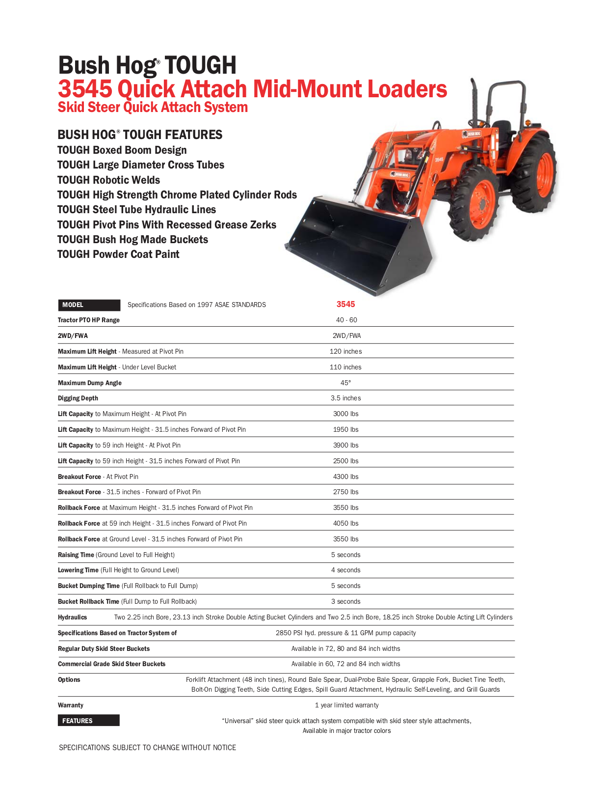 Bush Hog 3545 User Manual