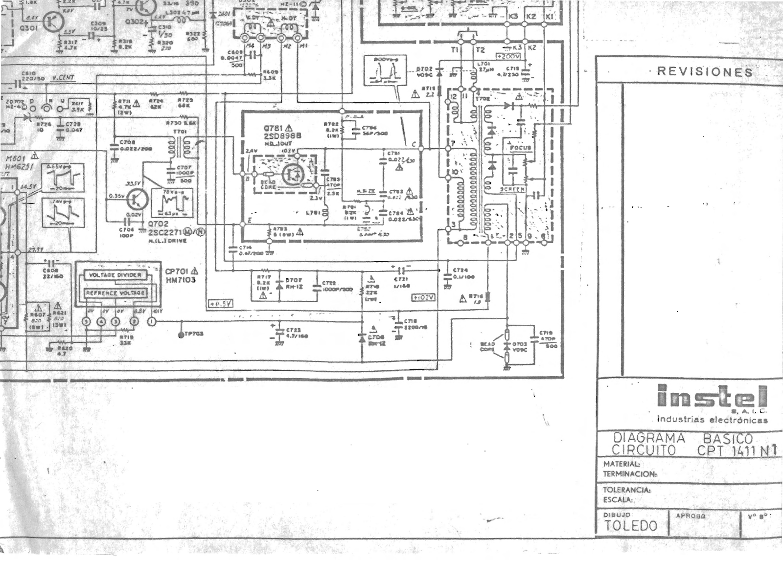 Hitachi CPT-1411N1 Schematic